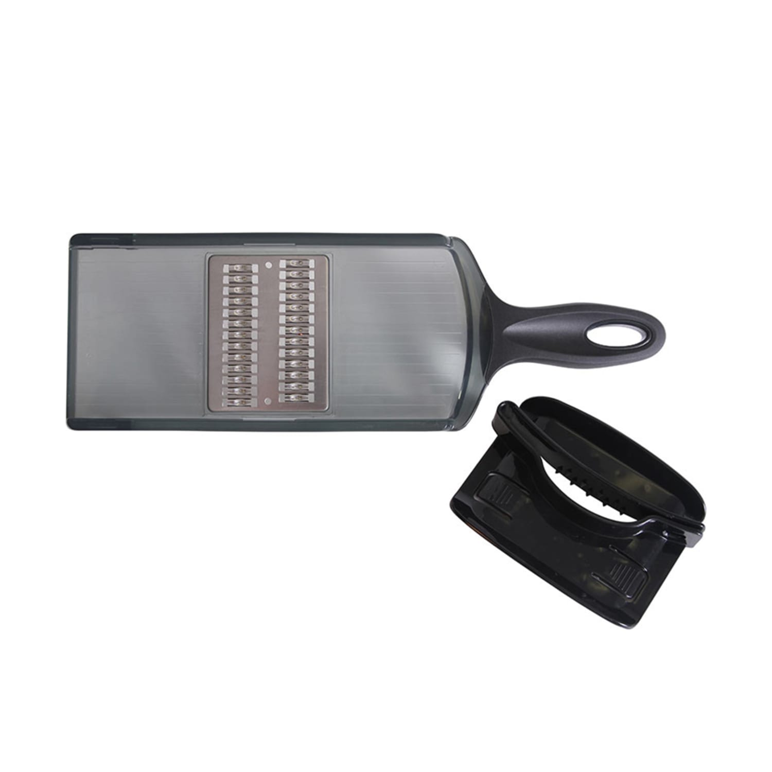 Mercer Culinary M35702 Dual Slicing Julienne Mandoline Slicer w/ High Carbon Steel Blade, Black