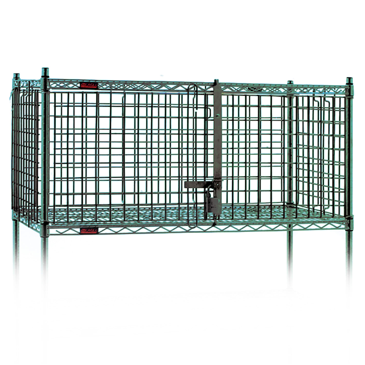 Eagle Group SECM2436E 36 Security Cage Module - 24W, Green Epoxy Coated, End Panels, 36"" x 24"" x 20""