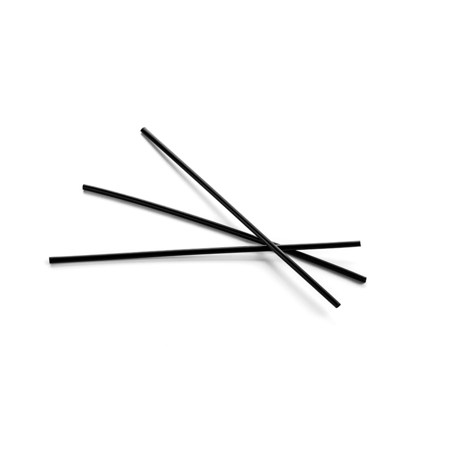 Vegware SS03-BLC 5 1/4 Unwrapped Cocktail Straws - PLA, Black, Case of 10000