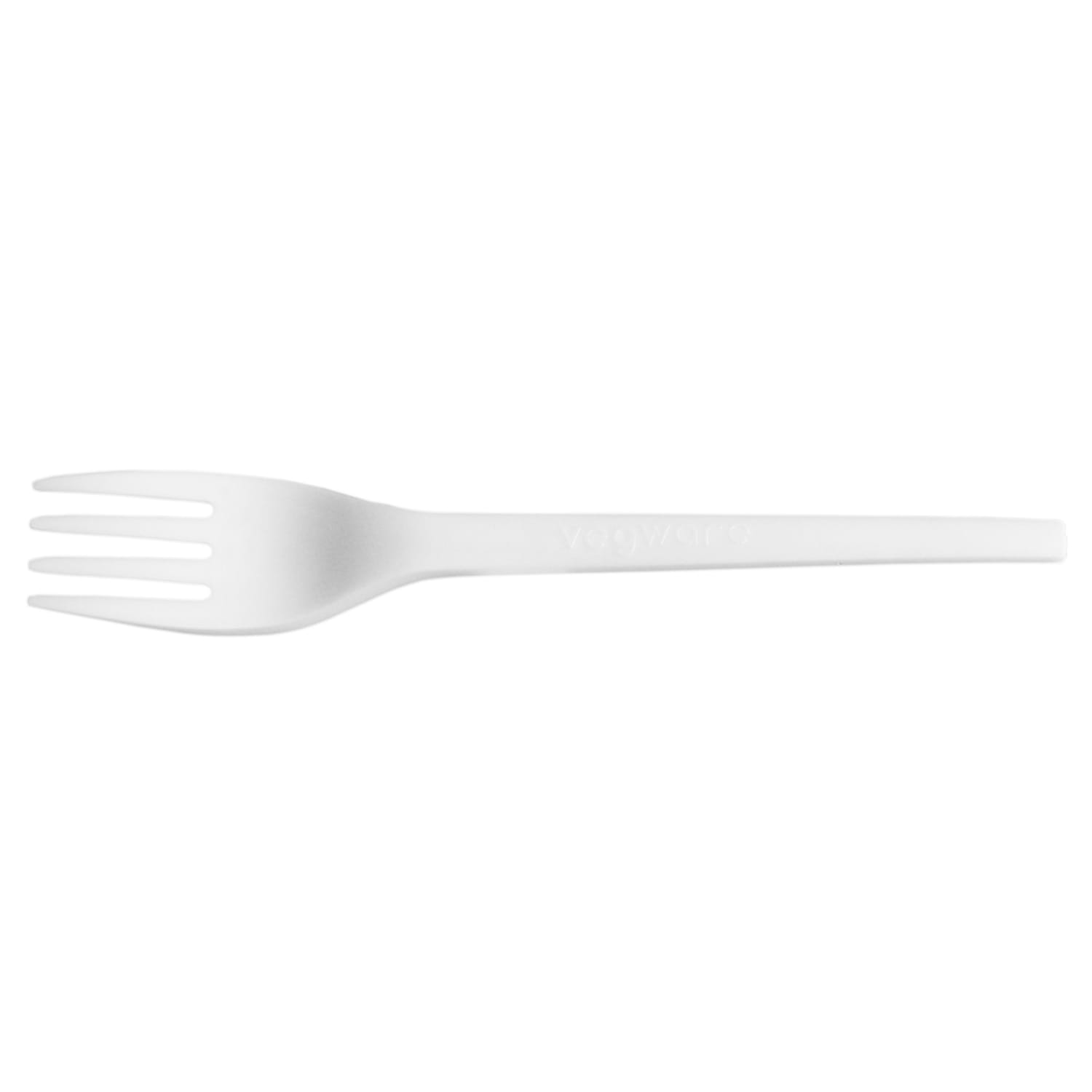 Vegware VW-FK6.5 Compostable CPLA Cutlery Fork - White (1000/Carton)