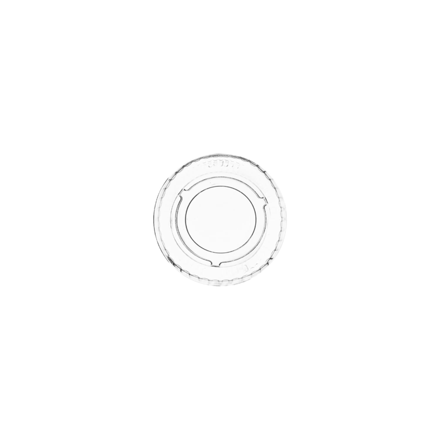 Vegware VWPL1 Lid for 1 oz Portion Cups - PLA, Clear, Case of 5000