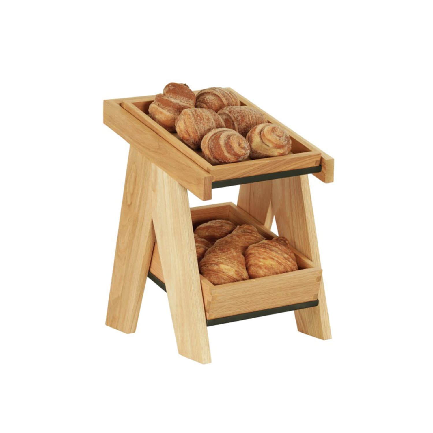 Cal-Mil 23137-2-21 2 Tier Display Stand - 12 1/2 x 14 x 17 1/2, Oak, Brown