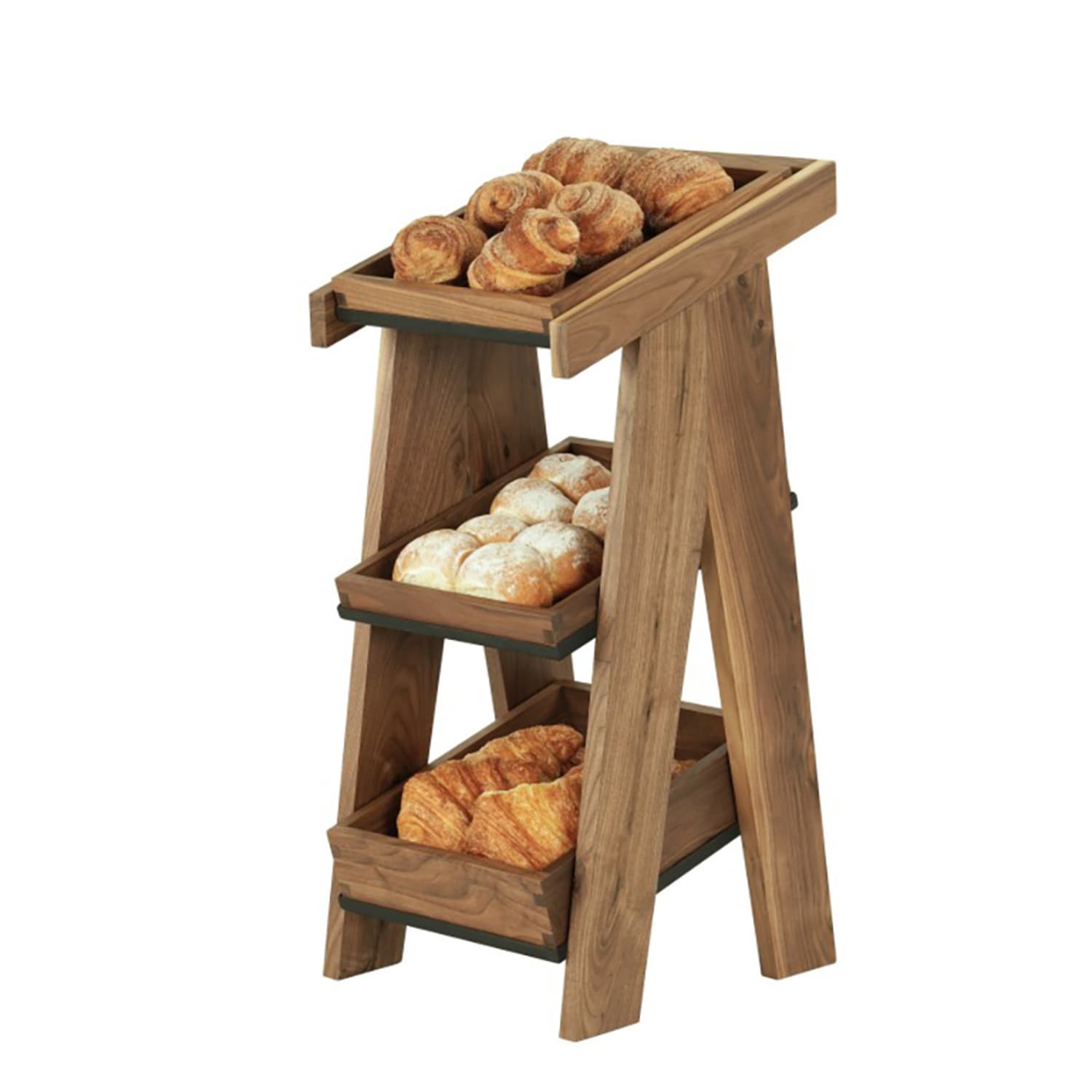 Cal-Mil 23137-3-78 3 Tier Display Stand - 12 1/2 x 14 x 27 3/4, Walnut, Brown