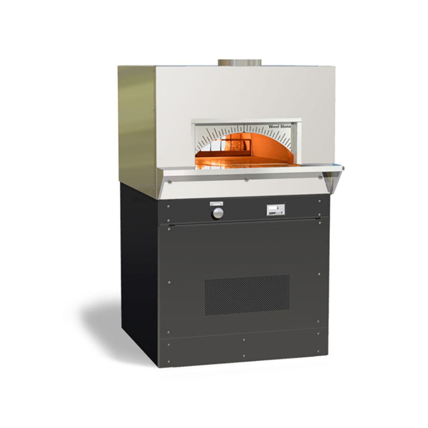 Wood Stone WS-BL-4343-RFG Bistro Floor Model Single Pizza Deck Oven - Natural Gas, Stainless Steel, Radiant Gas Flame, Gas Type: NG