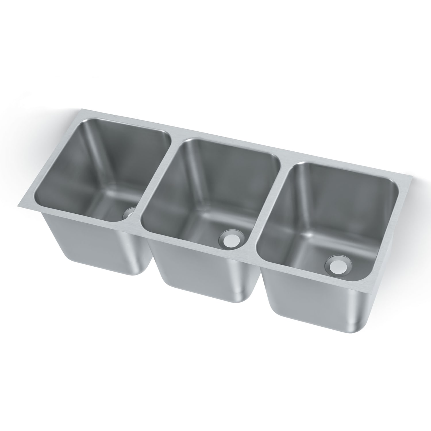 Vollrath 12123-2 3 Compartment Undermount Sink - 14 x 12, Stainless Steel