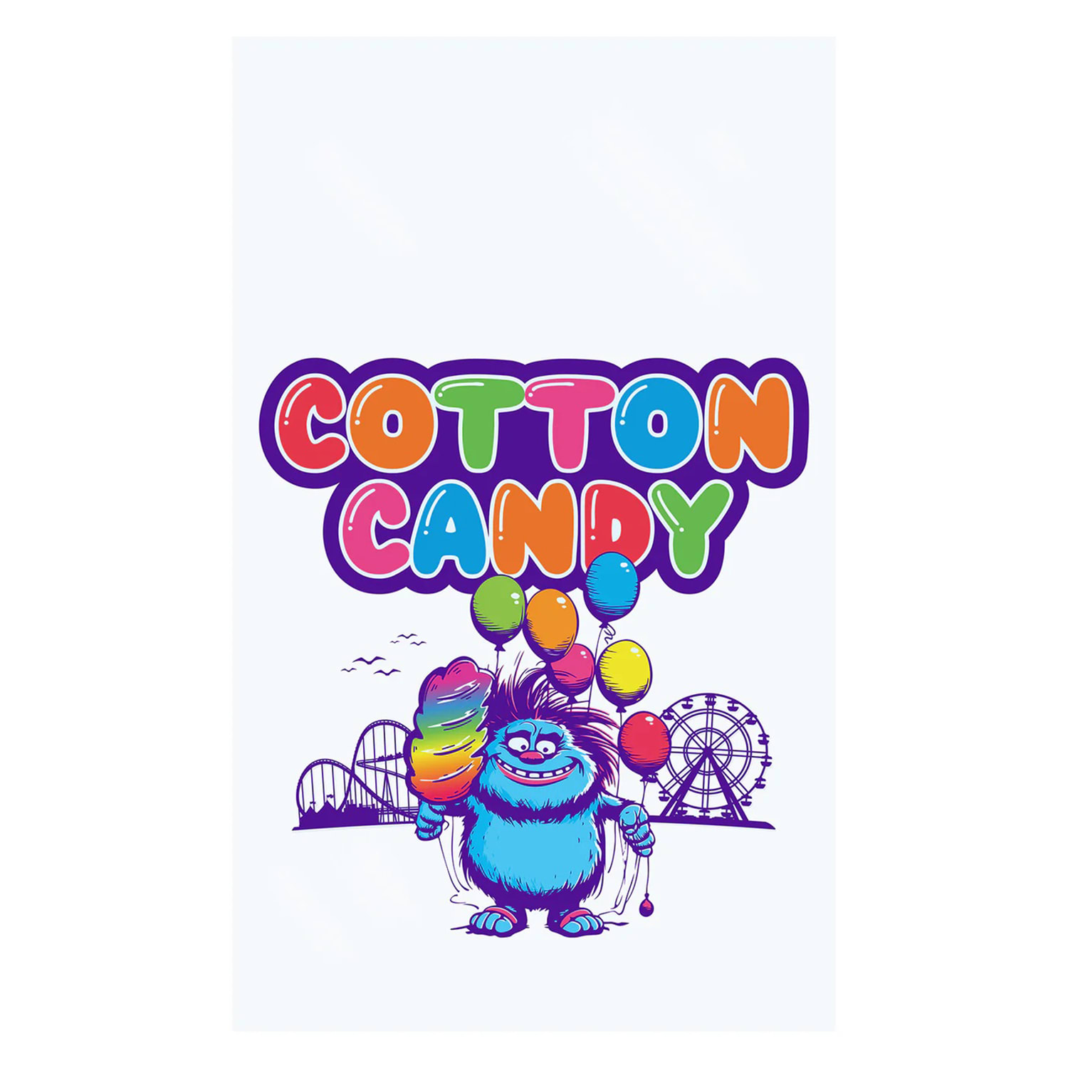 Gold Medal 3057 Troll Design Cotton Candy Bag - 12 x 18, Case of 1000