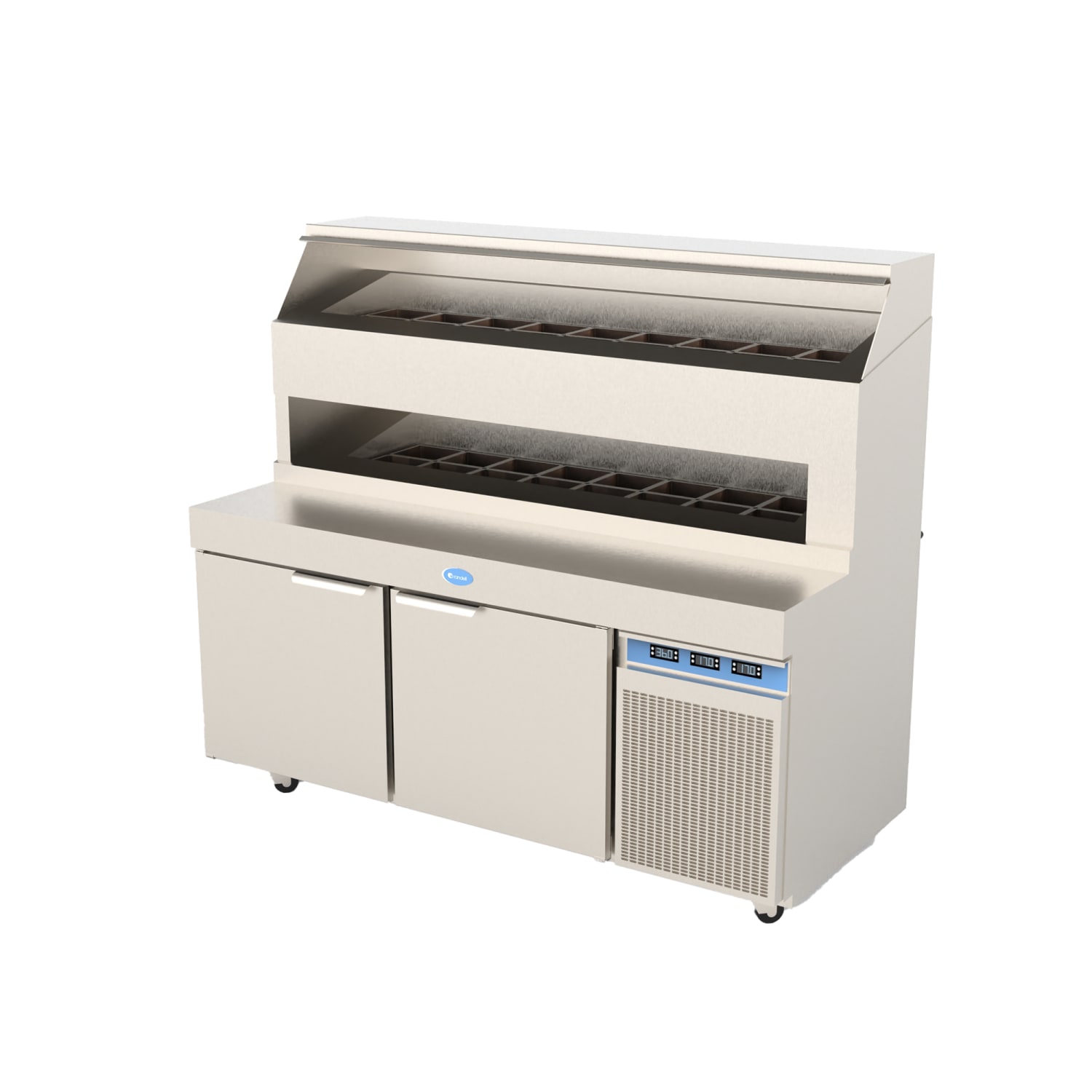 Randell 8272D-290 72 Pizza Prep Table w/ Refrigerated Base, 115v, Stainless Steel