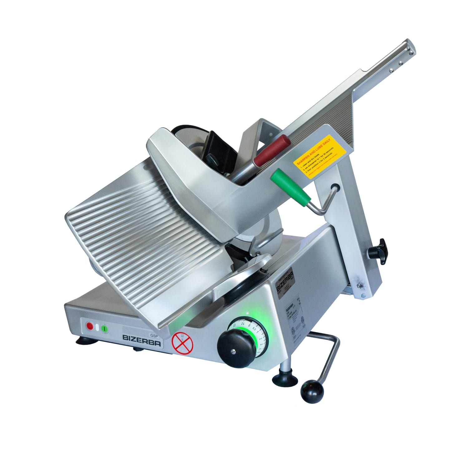 Bizerba GSP SBR H I 90 Manual Meat & Cheese Commercial Slicer w/ 13 Blade - Belt Driven, 1/2 hp, Stainless Steel, 120 V