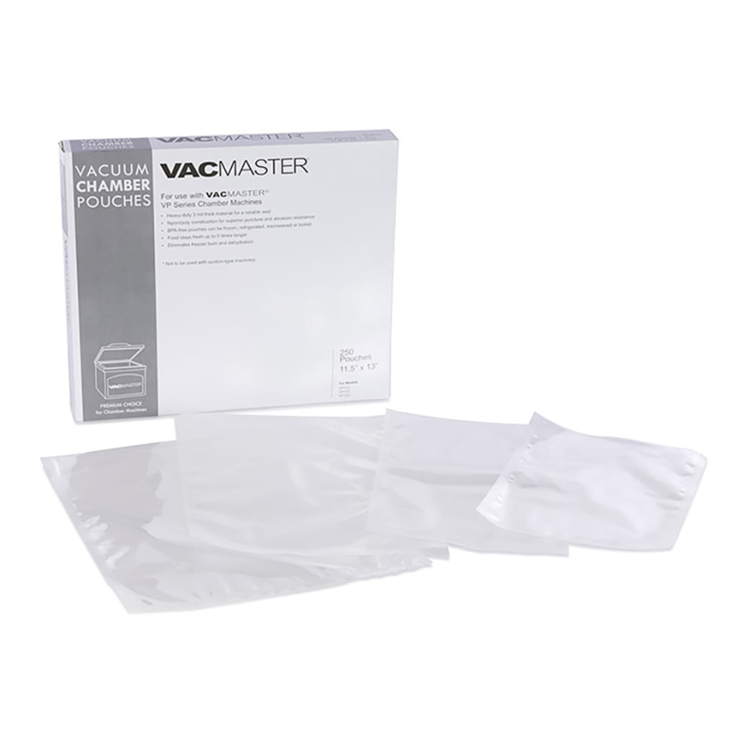 VacMaster 30722 3 mil Vacuum Chamber Seal Bags - 8 x 10, 3 mm. Thick, Leak Resistant, 3 mil, Pack of 1000