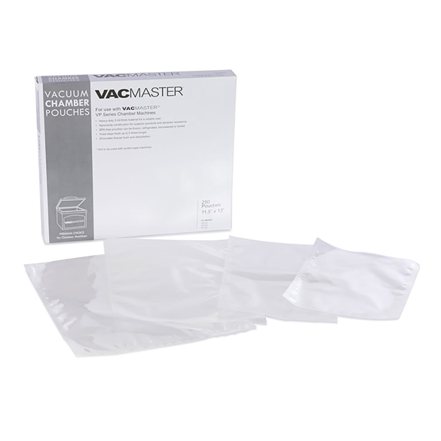 VacMaster 30729 3 mil Vacuum Chamber Seal Bags - 10 x 22, 3 mm. Thick, Leak Resistant, 3 mil, Pack of 500