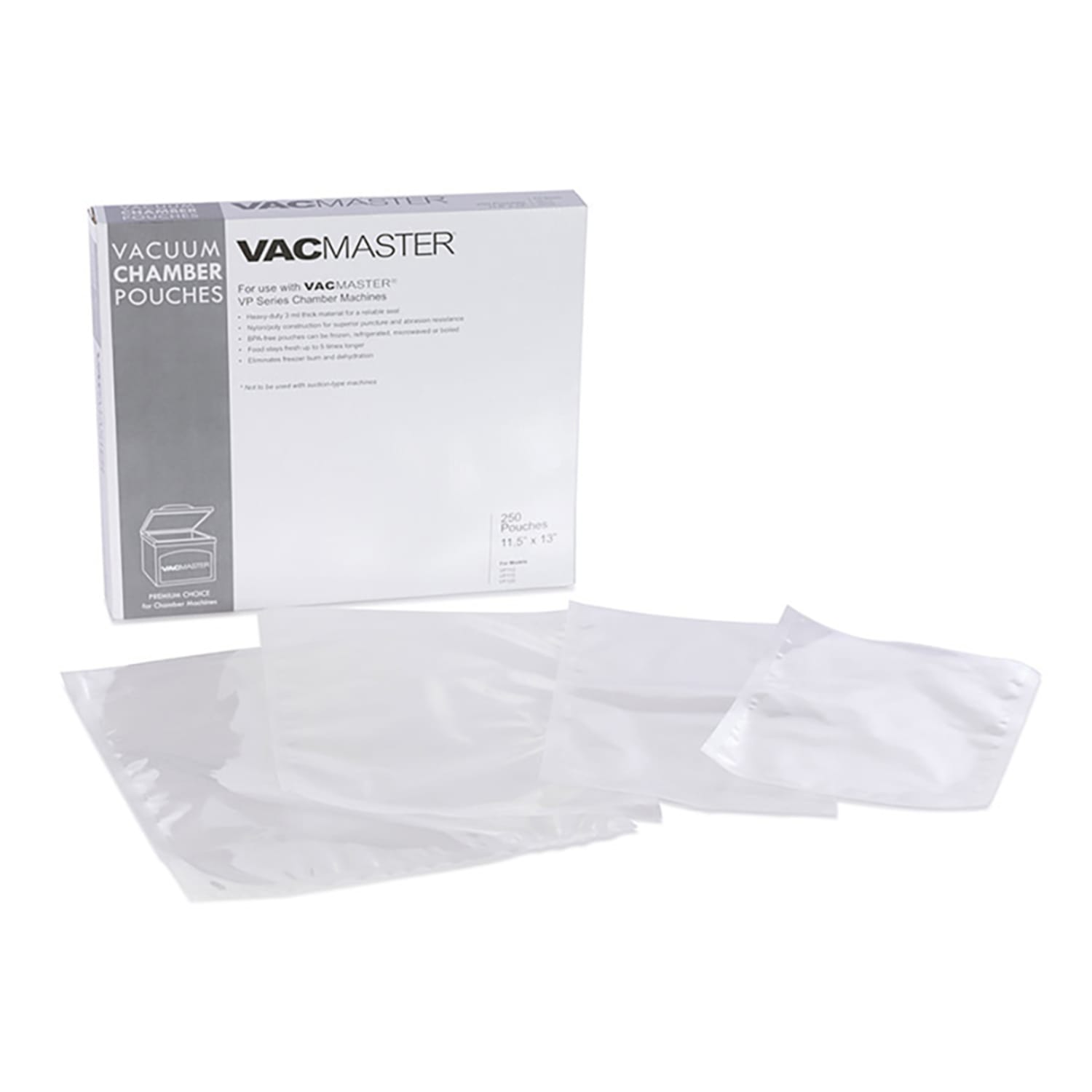 VacMaster 30777 3 mil Vacuum Chamber Seal Bags - 9 x 12, High Gloss, 3 mil, Pack of 1000