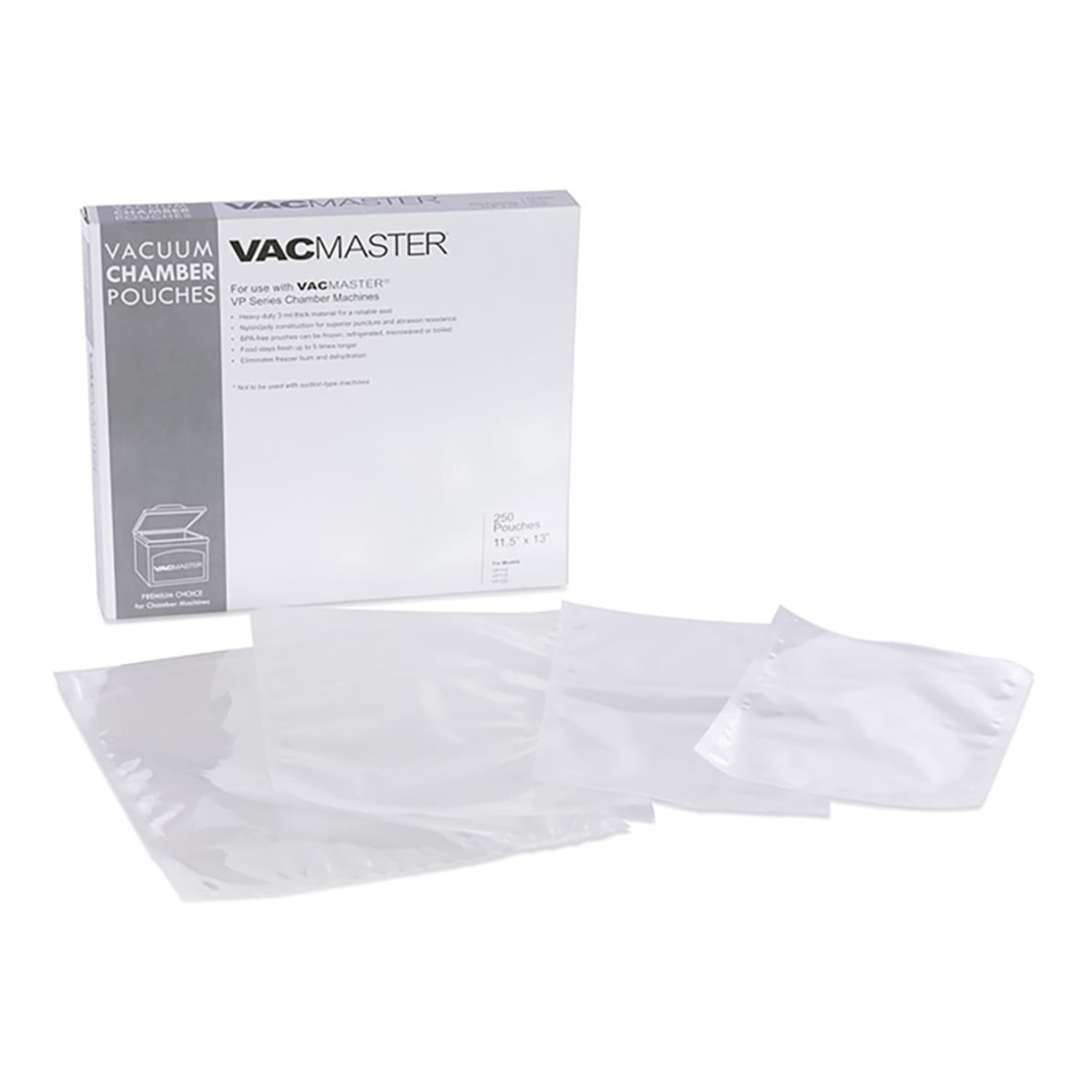 VacMaster 30726 3 mil Vacuum Chamber Seal Bags - 10 x 15, 3 mm. Thick, Leak Resistant, 3 mil, Pack of 1000