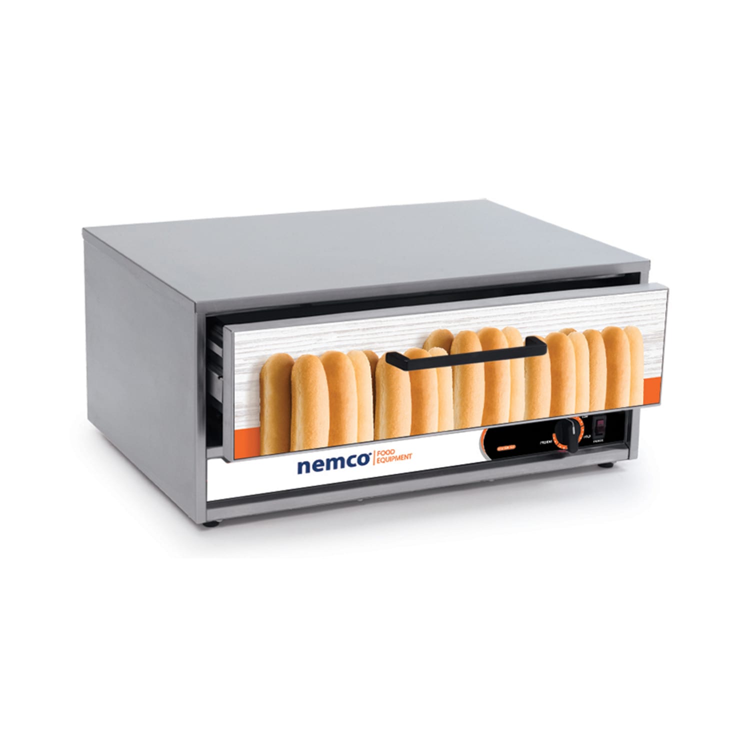 Nemco 8018-BW Humidified Hot Dog Bun Warmer w/ 24 Bun Capacity, 120v, Stainless Steel