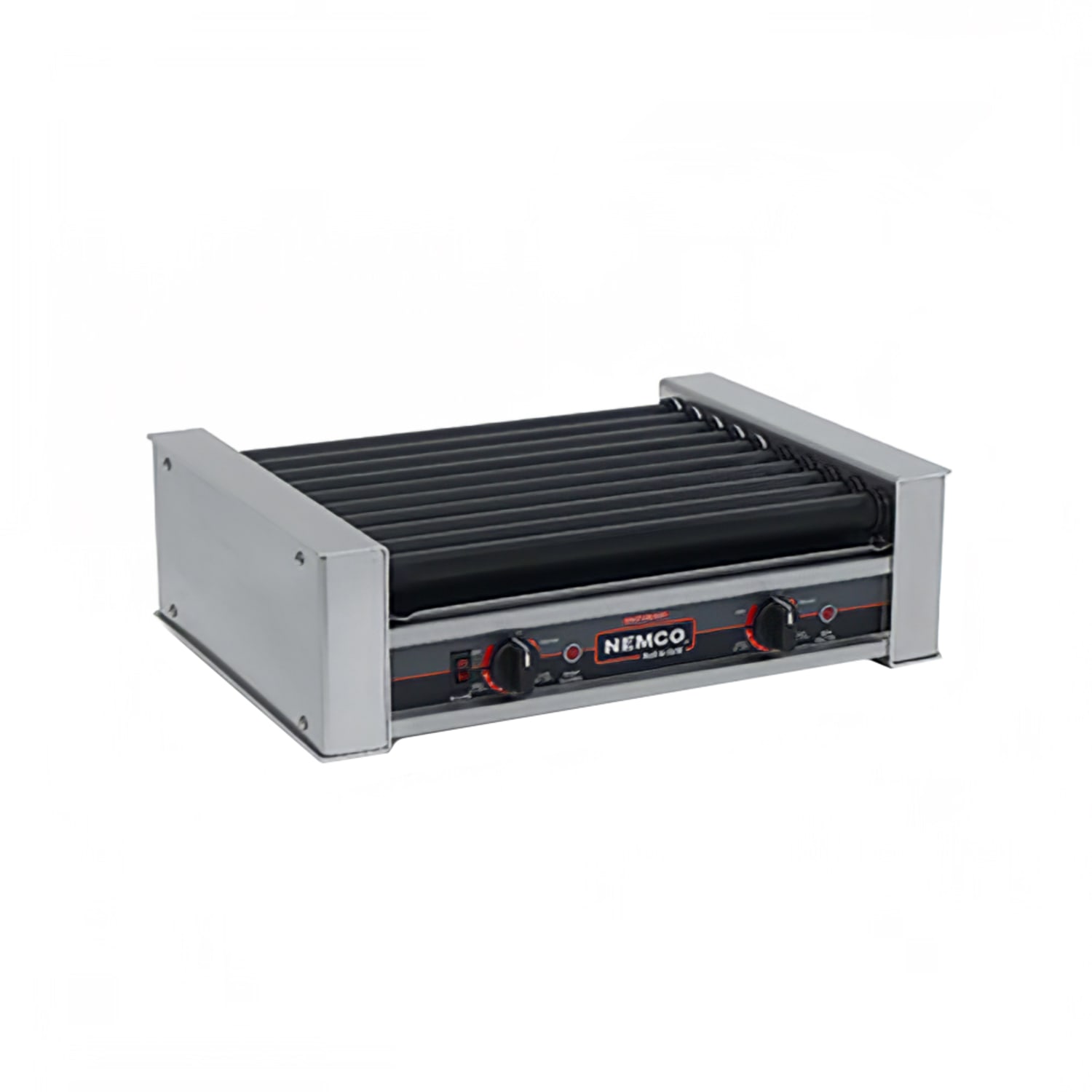 Nemco 8018SX 18 Hot Dog Roller Grill w/ Manual Controls - Flat Top, 120v, Stainless Steel