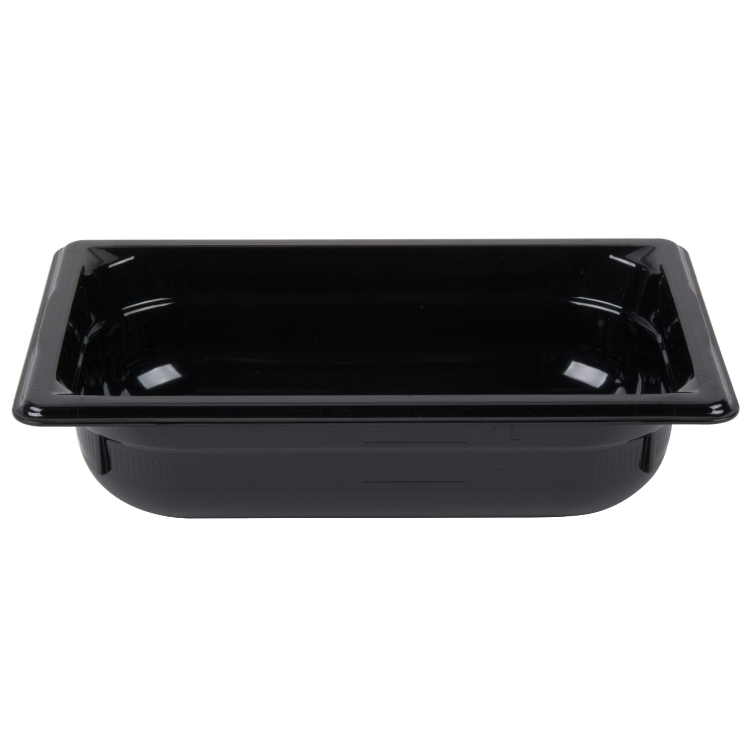 Vollrath 8042420 2 1/2D Quarter Size Food Pan, Black, Pack of 6