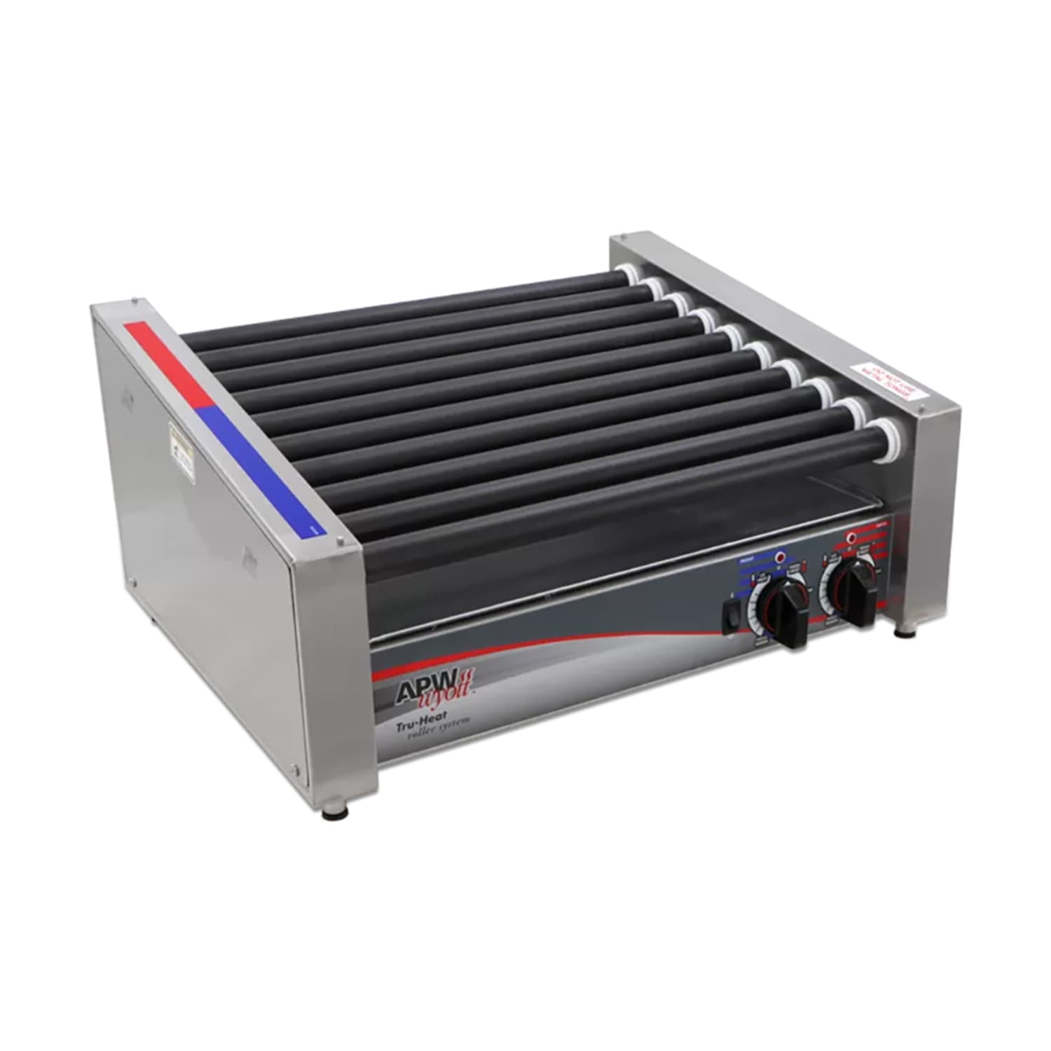 APW Wyott HRS-31S X*PERT 30 Hot Dog Roller Grill w/ Manual Controls - Slanted Top, 120v, Stainless Steel