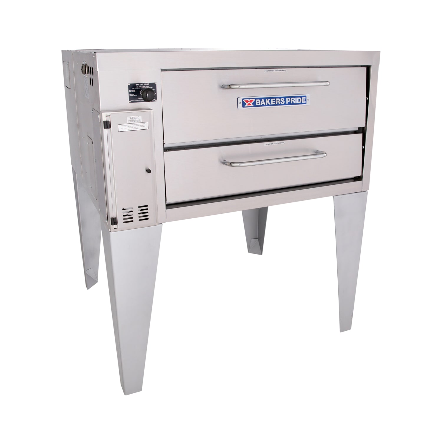 Bakers Pride 151 LP Super Deck Floor Model Single Pizza Deck Oven - Liquid Propane, 36"" Single Deck, Stainless Steel, Gas Type: LP