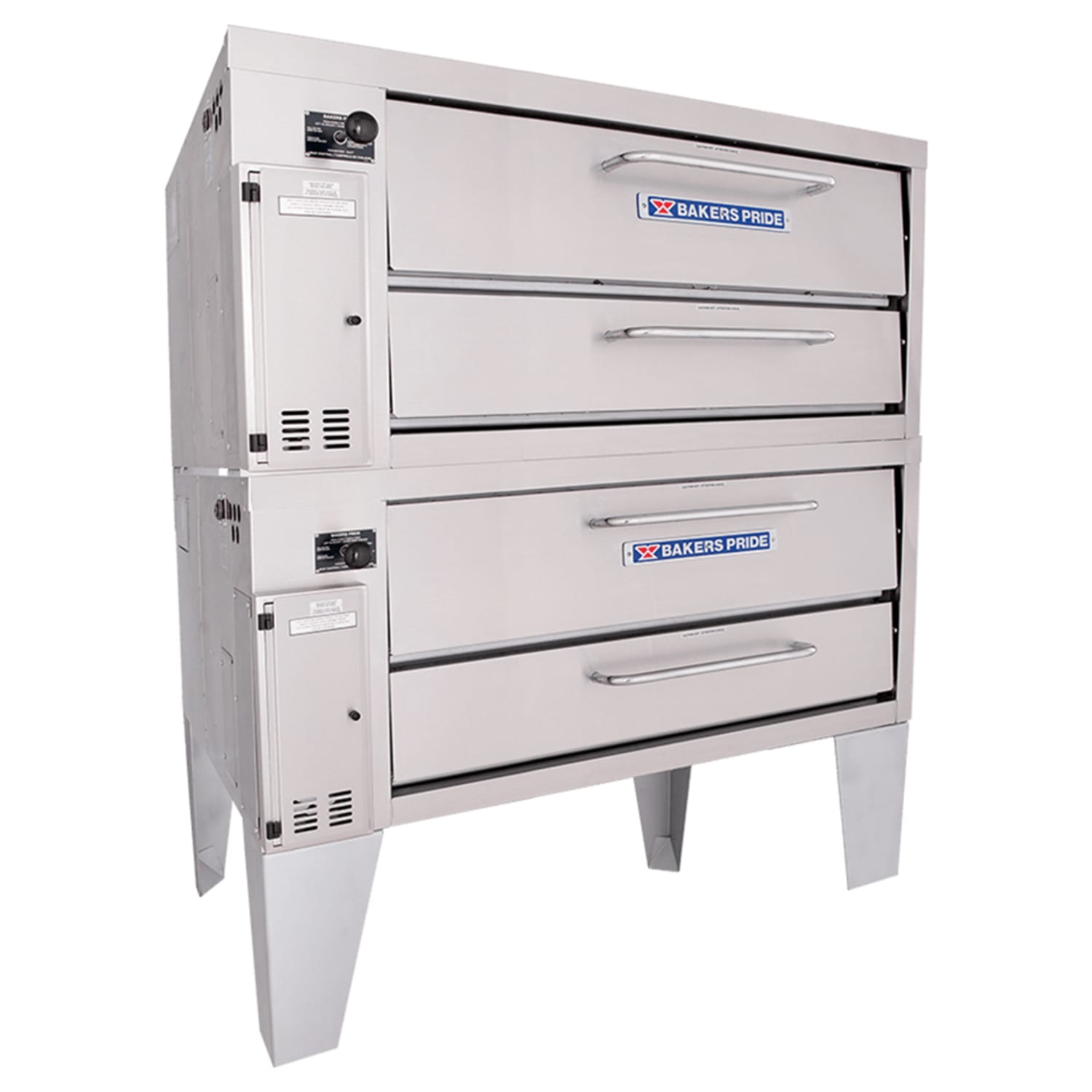 Bakers Pride 352 NG Super Deck Floor Model Double Pizza Deck Oven - Natural Gas, 140,000 BTU, Stainless Steel, Gas Type: NG