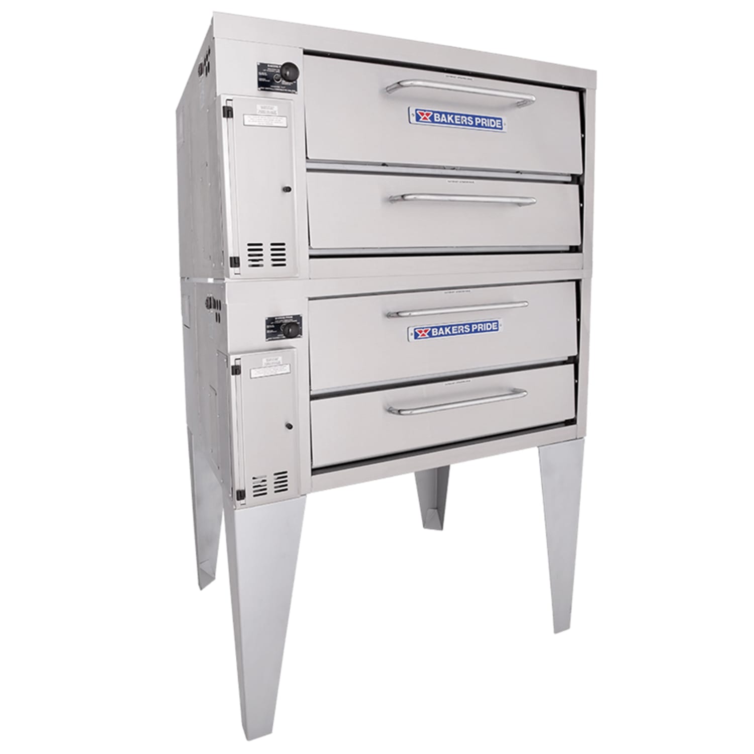 Bakers Pride 252 LP Super Deck Floor Model Double Pizza Deck Oven - Liquid Propane, Stainless Steel, Gas Type: LP