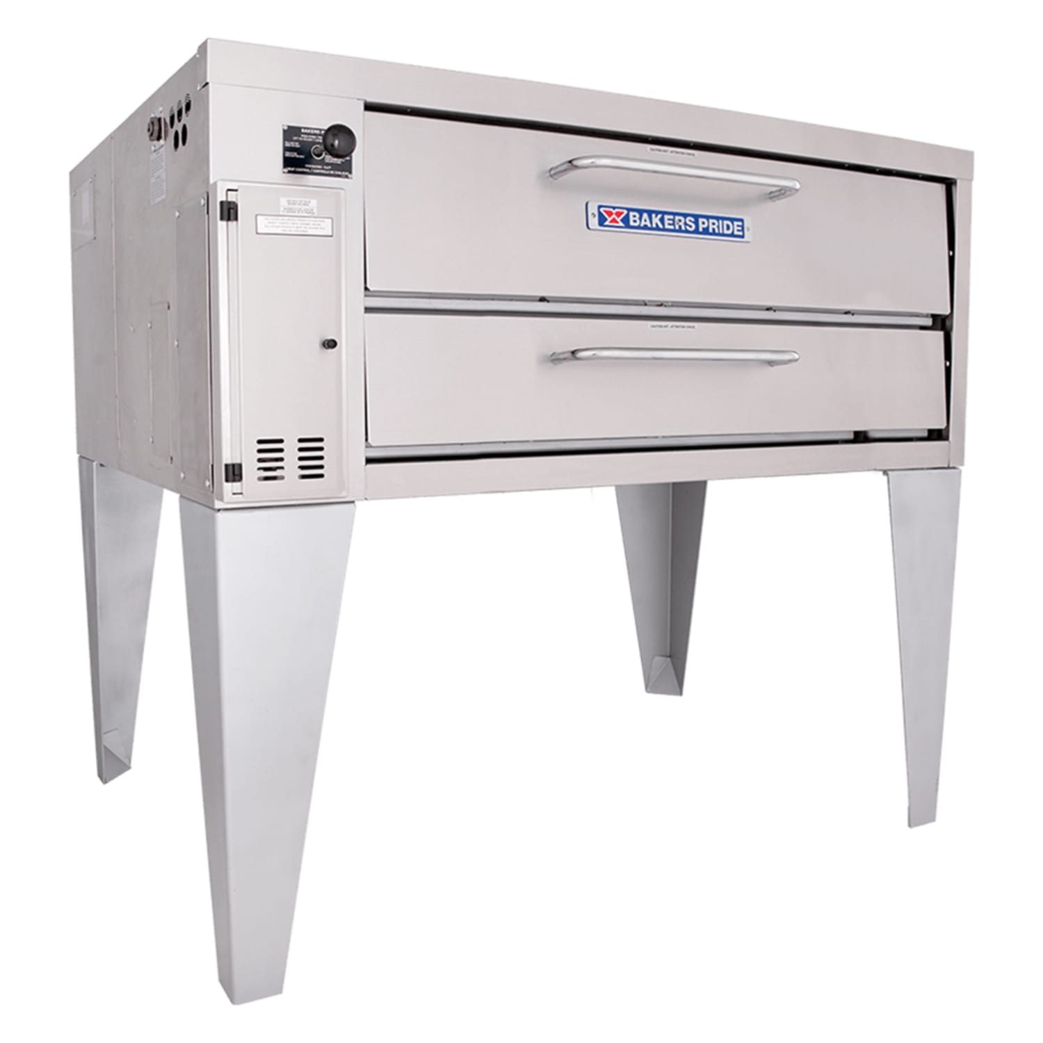 Bakers Pride 4151 NG Super Deck Floor Model Single Pizza Deck Oven - Natural Gas, Single Deck, 54"", Stainless Steel, Gas Type: NG