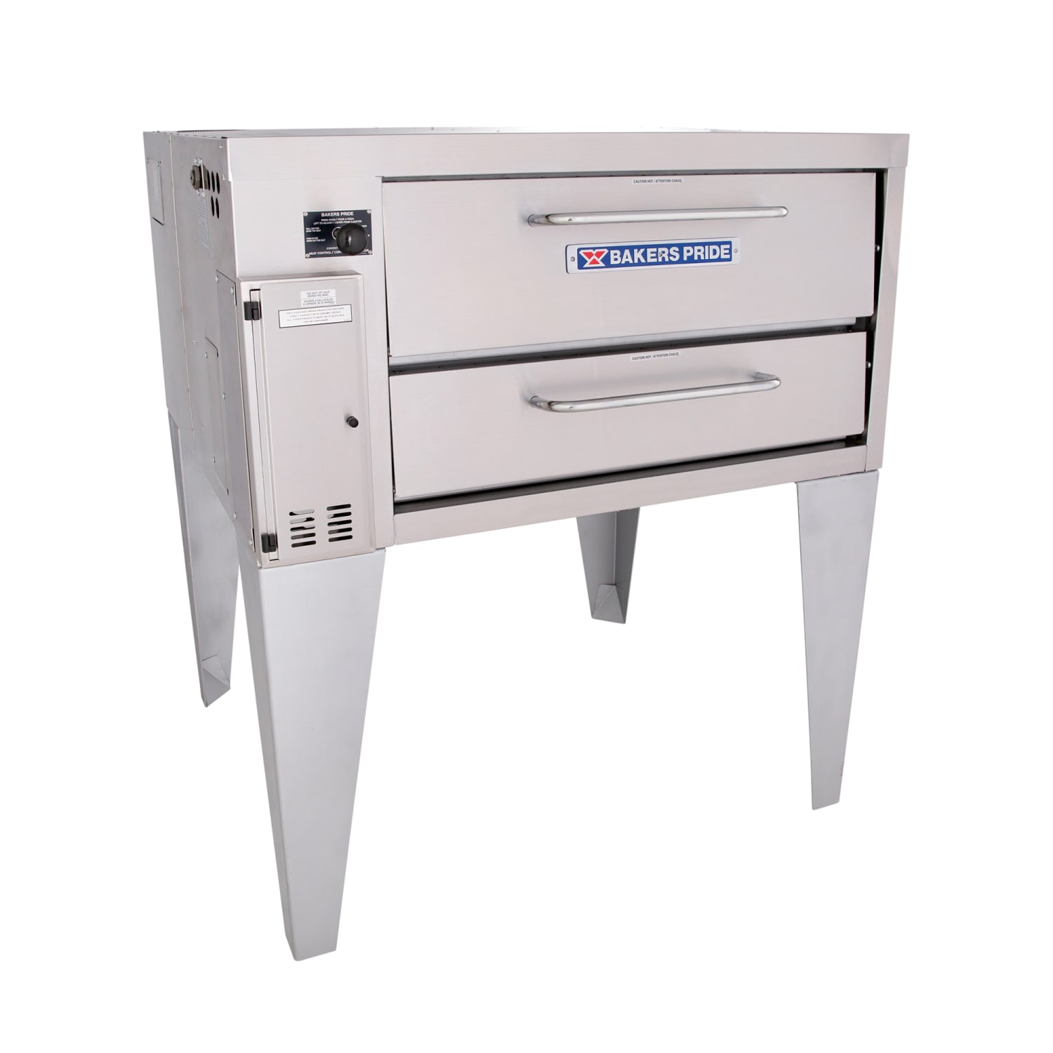 Bakers Pride 151 NG Super Deck Floor Model Single Pizza Deck Oven - Natural Gas, 36"" Single Deck, Stainless Steel, Gas Type: NG
