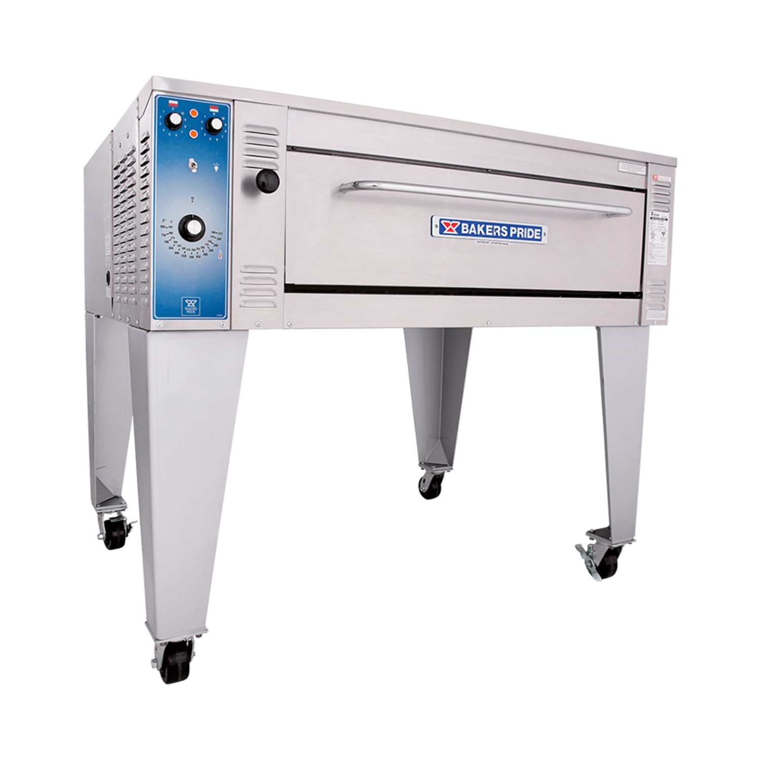 Bakers Pride EB-1-8-5736 208/3 Super Deck Floor Model Single Pizza Deck Oven - 208v, Stainless Steel