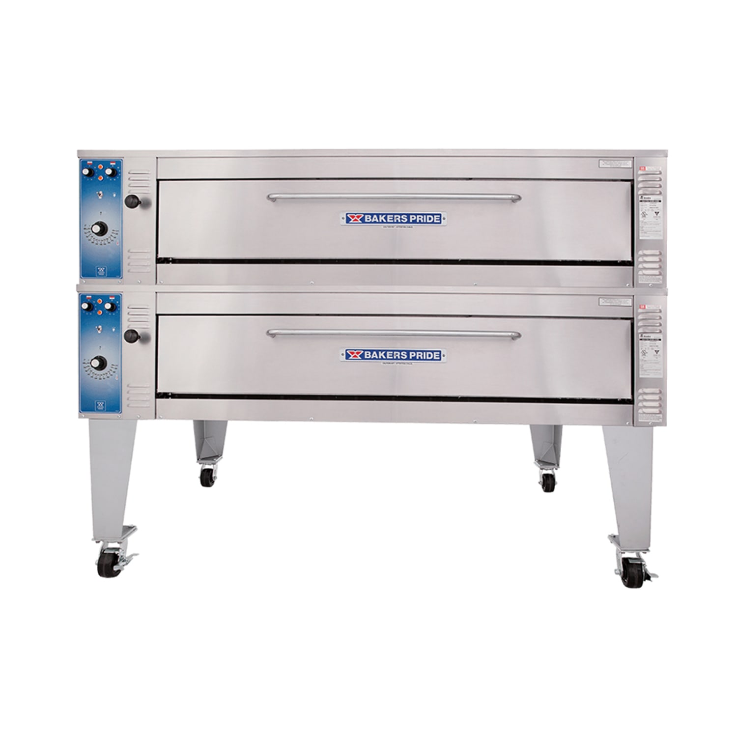 Bakers Pride EB-2-8-5736 Super Deck Floor Model Double Pizza Deck Oven - 208v, Stainless Steel