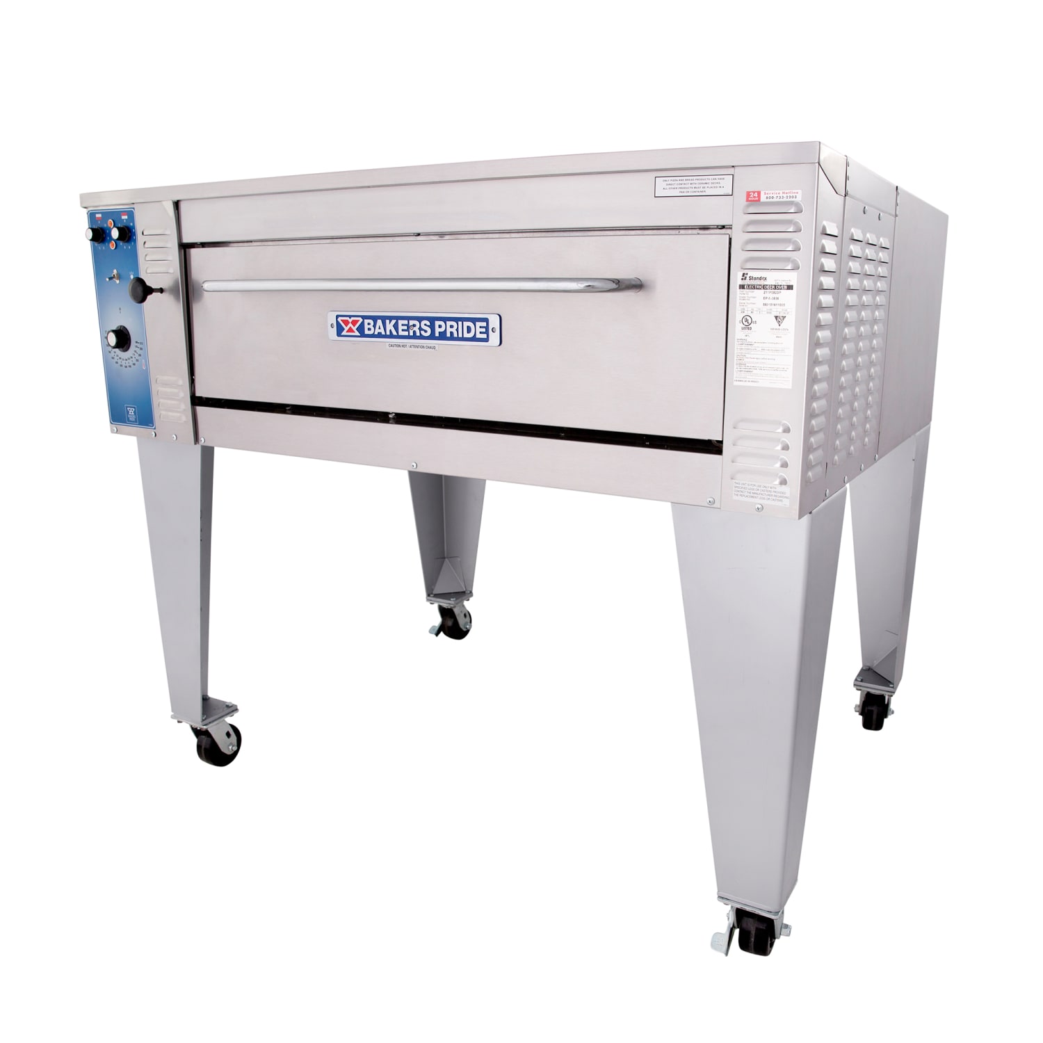 Bakers Pride EP-1-8-3836 208/1 Super Deck Floor Model Single Pizza Deck Oven - 208v, Stainless Steel