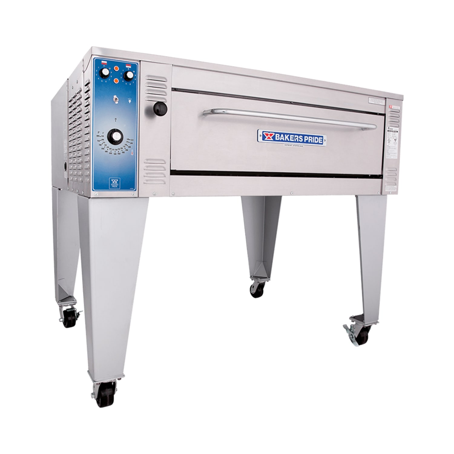 Bakers Pride EB-1-8-5736 208/1 Super Deck Floor Model Single Pizza Deck Oven - 208v, Stainless Steel