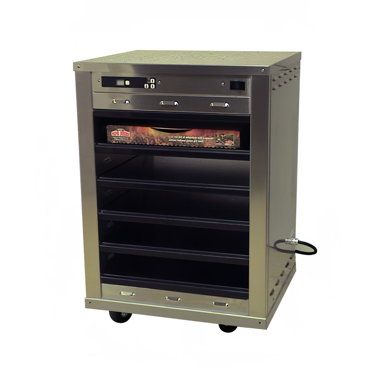 Carter-Hoffmann DF1818-5 Half Height Pass Thru Pizza Holding Cabinet w/ 5 Pizza Box Capacity, 120v, 4 Shelves, Stainless Steel