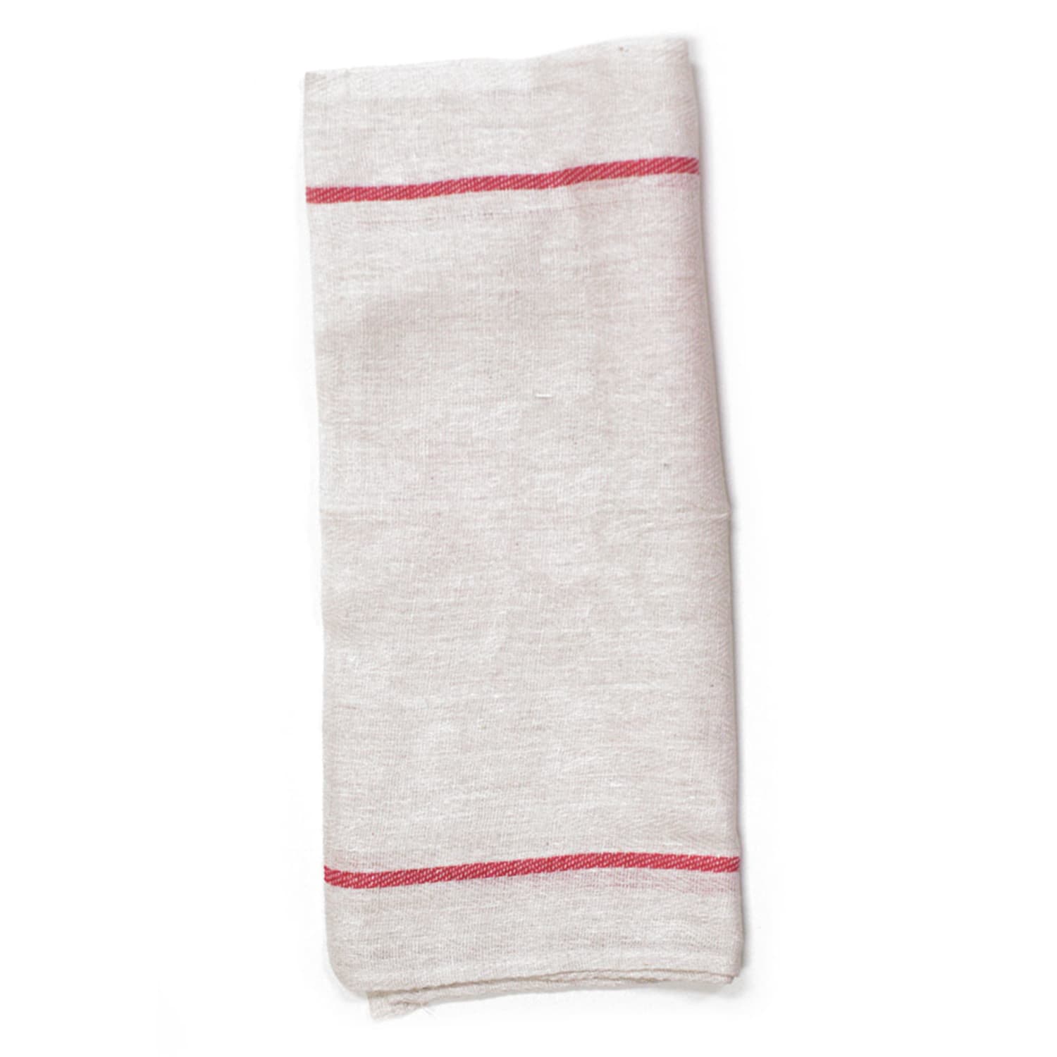 Chef Revival CLH45S-1 25 1/2 x 14 1/2 Red-Striped Cotton Kitchen Towel, White, 1 Dozen