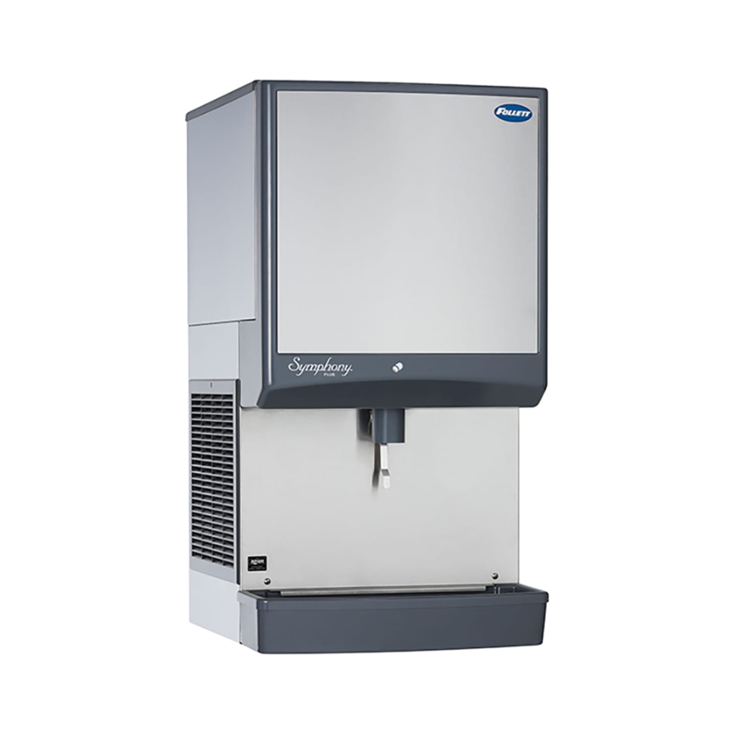 Follett 50CI414W-LI 380 lb Countertop Nugget Ice Dispenser for Commercial Ice Machines - 50 lb Storage, Cup Fill, 115v, 425 lb. Daily Production, Water Cooled, Stainless Steel