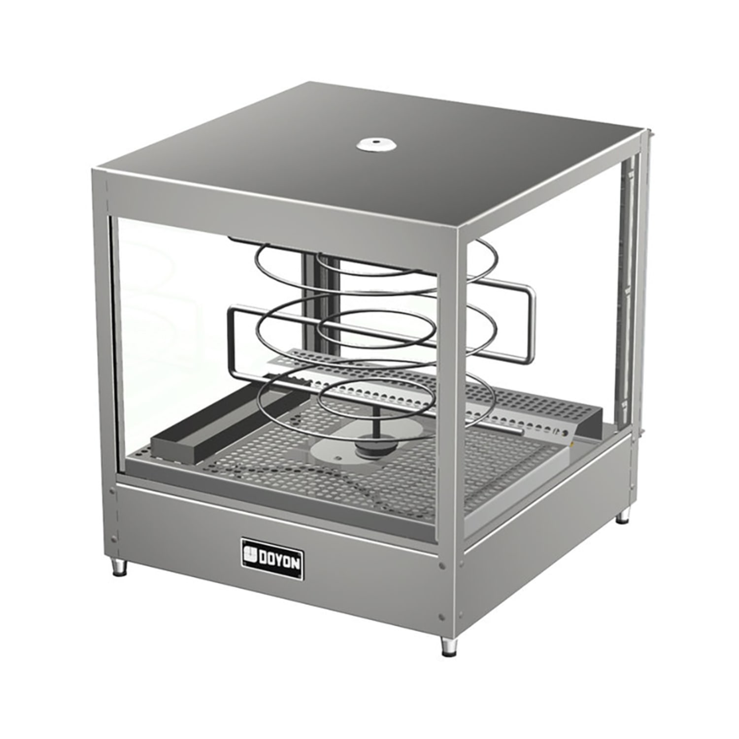 Doyon DRPR3 20 1/8 Rotating Heated Pizza Merchandiser w/ 3 Levels, 120v, Stainless Steel