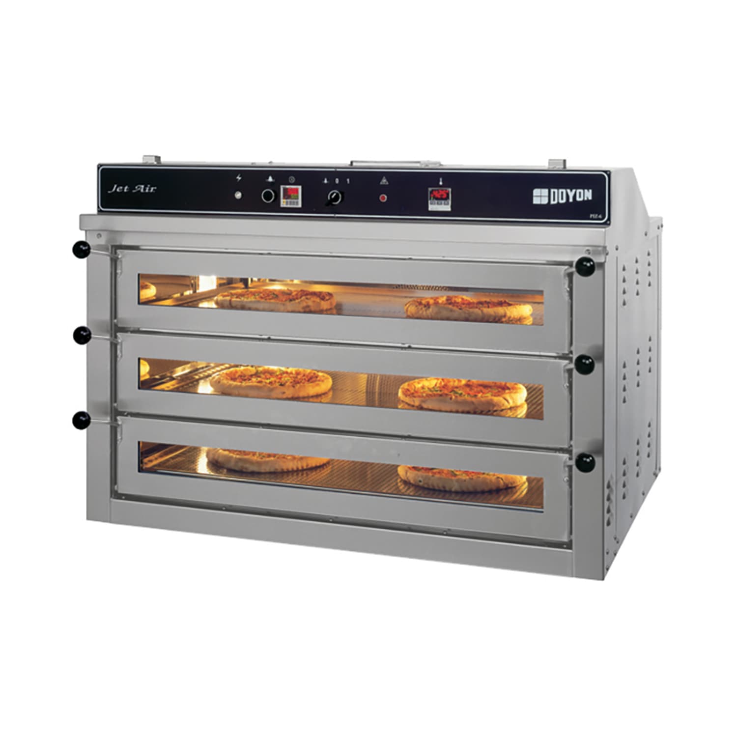 Doyon PIZ6G NG Jet Air ountertop Triple Pizza Deck Oven - Natural Gas, 70,000 BTU, Stainless Steel, Gas Type: NG