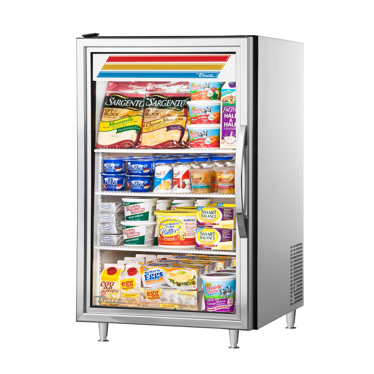 True GDM-07-S-HC~FGD01 LH 24 Countertop Refrigerator w/ Front Access - Left Hinged Swing Door, Stainless, 115v, Silver | True Refrigeration