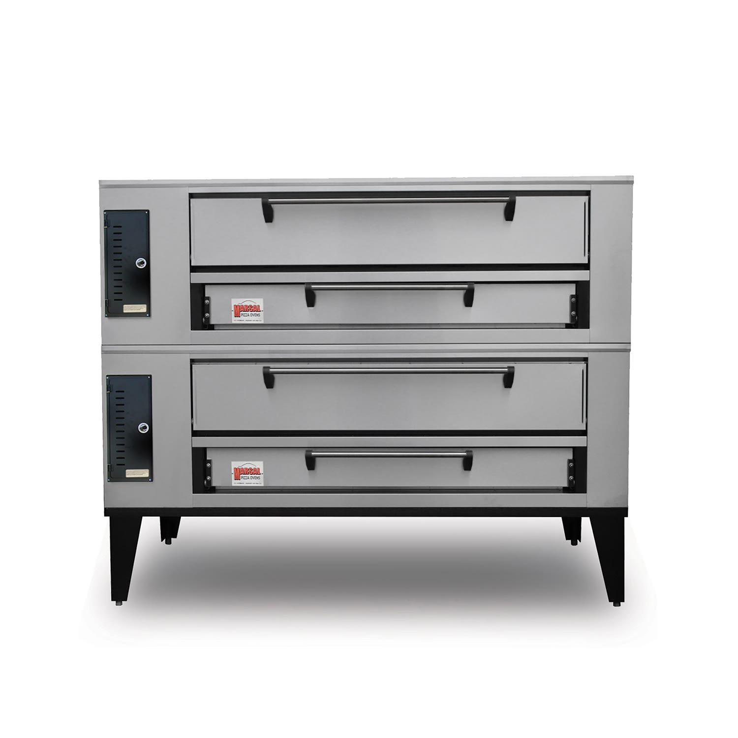 Marsal SD-1060STACKED NG Floor Model Double Pizza Deck Oven - Natural Gas, (12) 18"" Pizza Capacity, 260,000 BTU, Stainless Steel, Gas Type: NG
