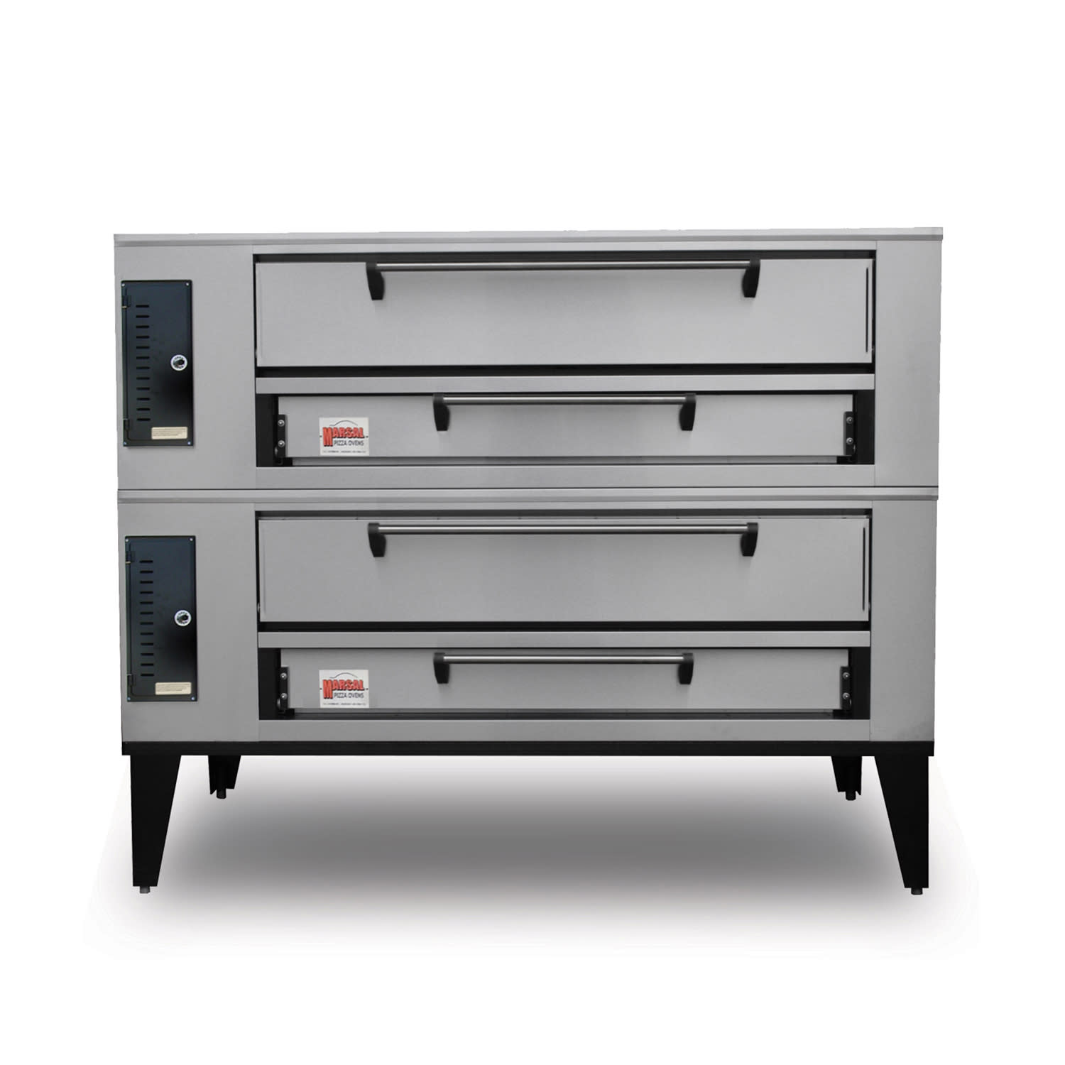 Marsal SD-236STACKED LP Floor Model Double Pizza Deck Oven - Liquid Propane, Double Deck, Stainless Steel, Gas Type: LP