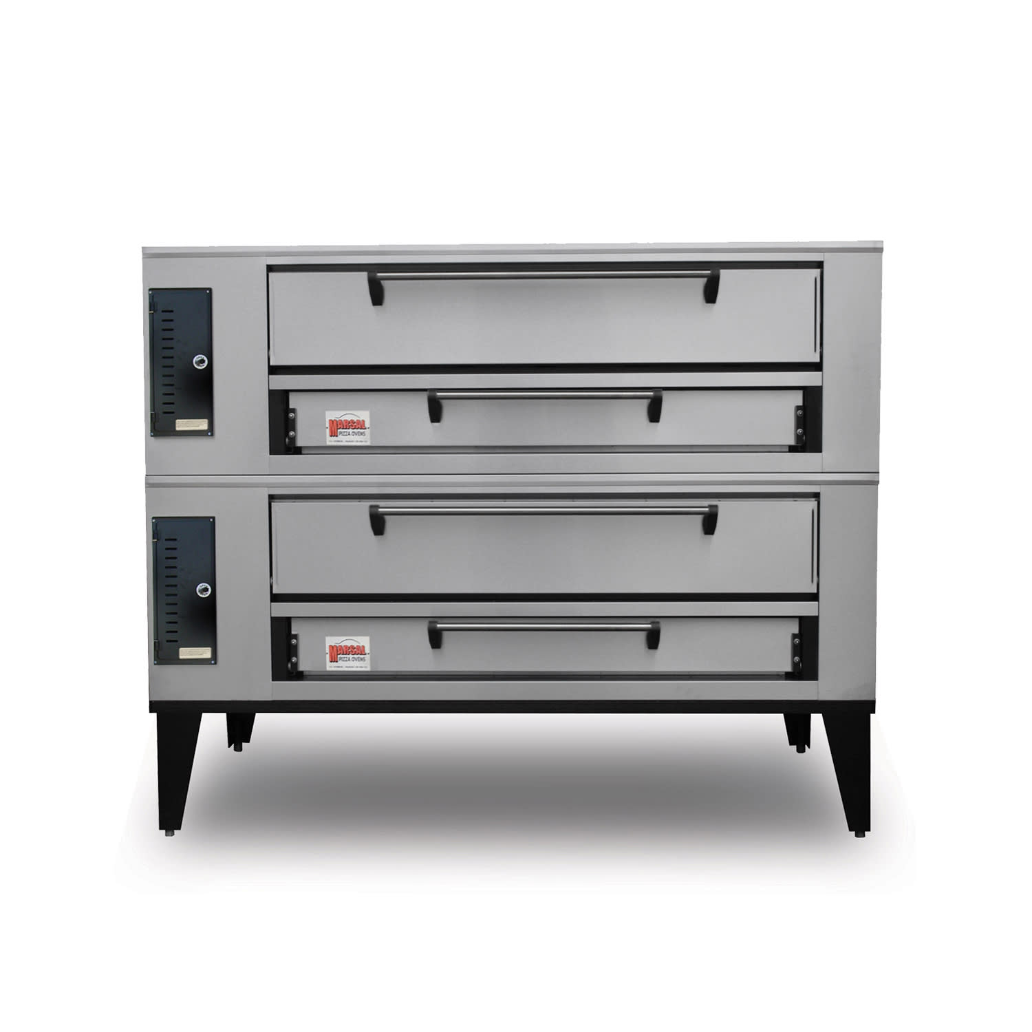 Marsal SD-236STACKED NG Floor Model Double Pizza Deck Oven - Natural Gas, Double Deck, Stainless Steel, Gas Type: NG