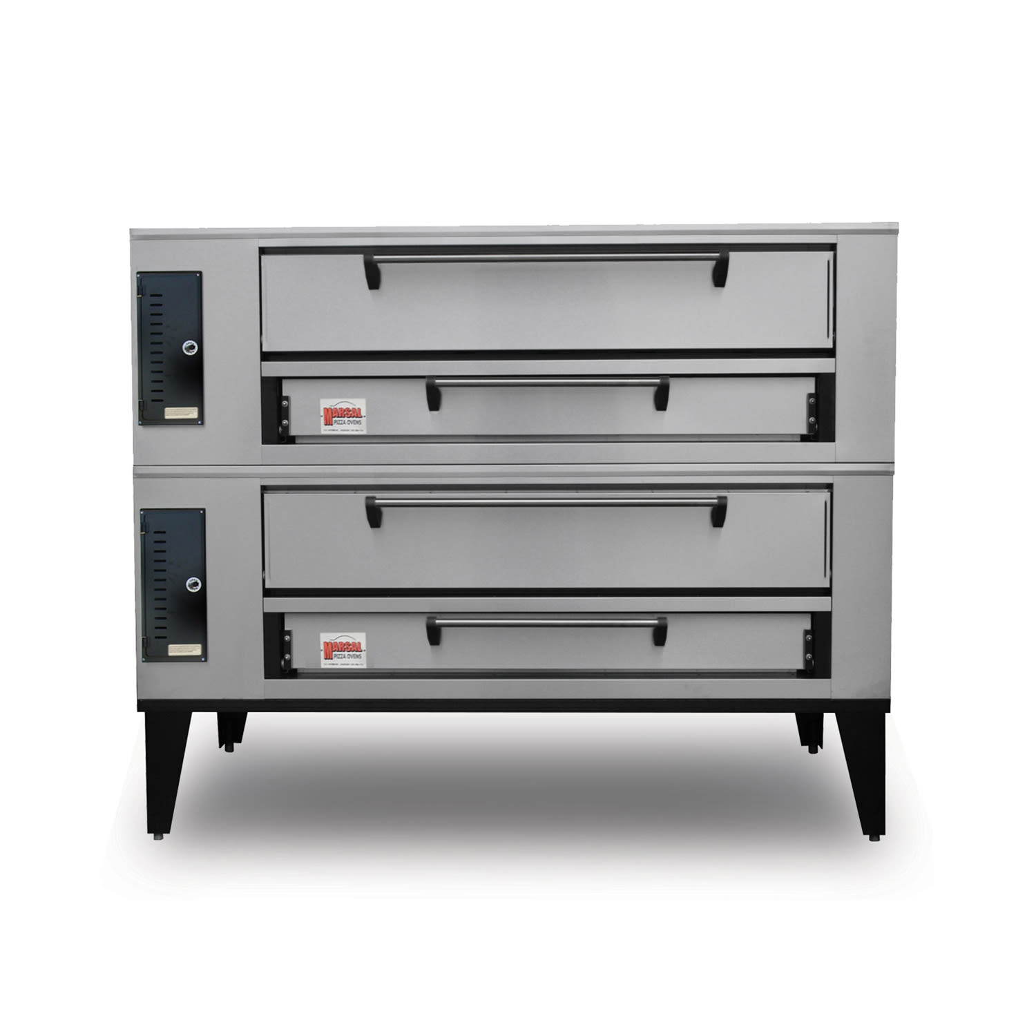 Marsal SD-866STACKED NG Floor Model Double Pizza Deck Oven - Natural Gas, Double Deck, Stainless Steel, Gas Type: NG