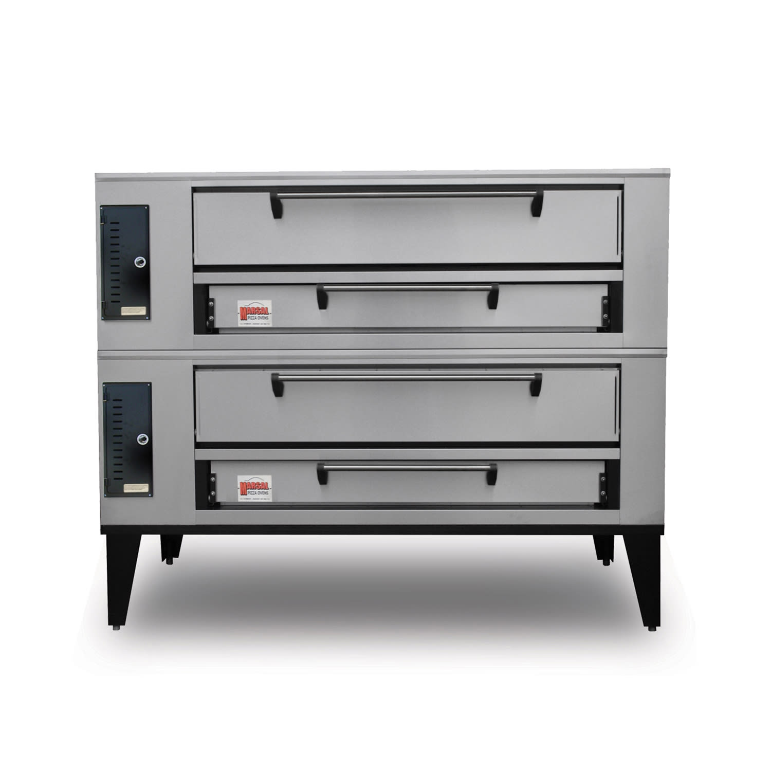 Marsal SD-660STACKED LP Floor Model Double Pizza Deck Oven - Liquid Propane, (12) 18"" Pizza Capacity, 260,000 BTU, Stainless Steel, Gas Type: LP