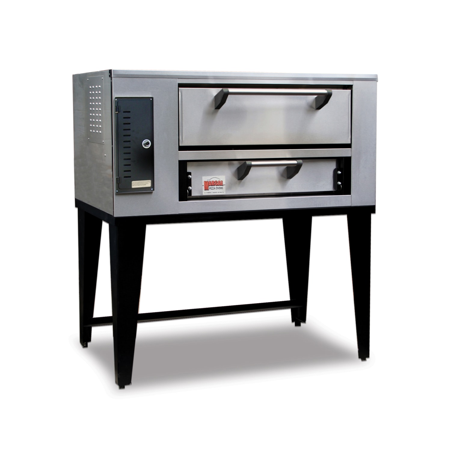 Marsal SD-1060 NG Floor Model Single Pizza Deck Oven - Natural Gas, (6) 18"" Pizza Capacity, 130,000 BTU, Stainless Steel, Gas Type: NG