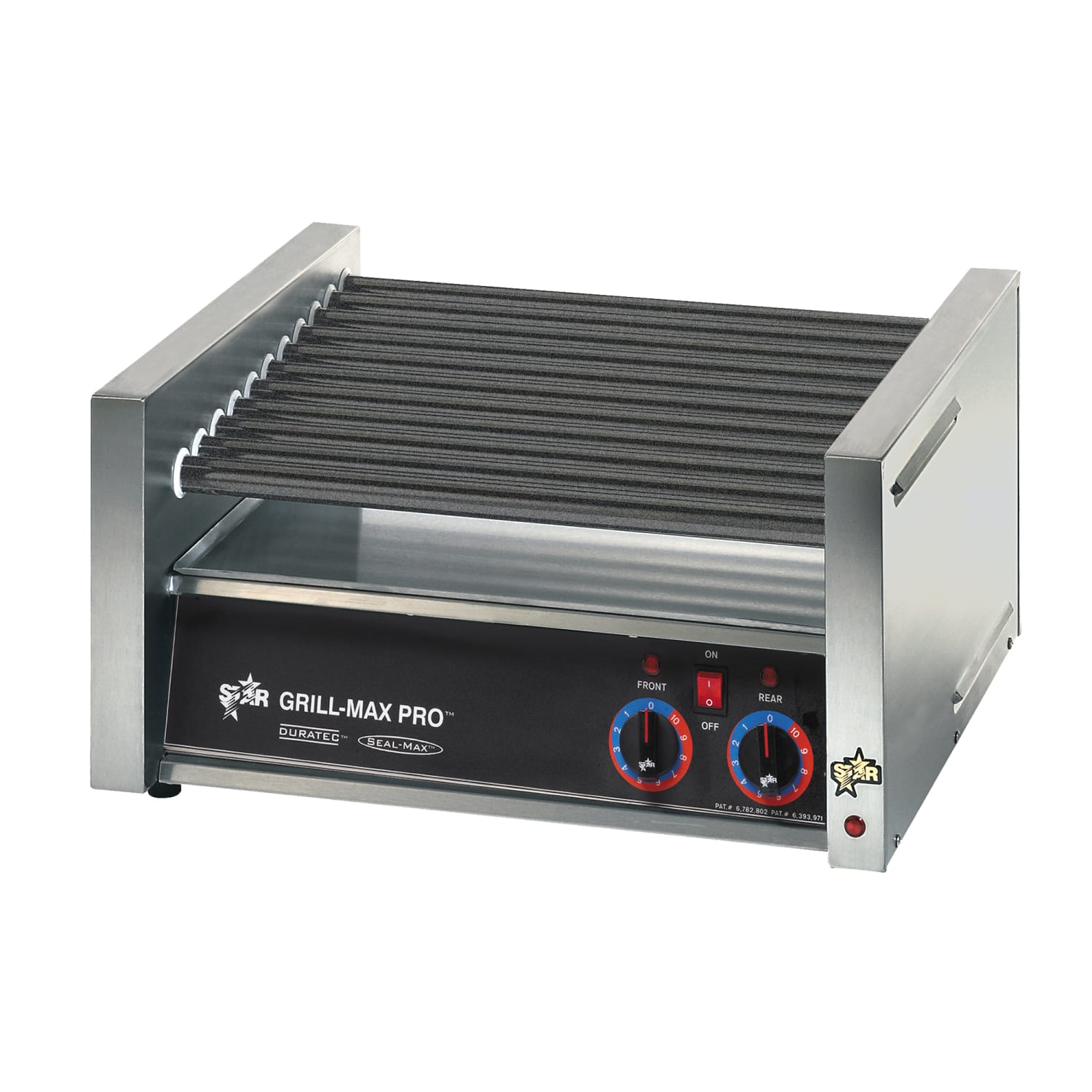 Star 50ST 50 Grill-Max Hot Dog Roller Grill w/ Manual Controls - Slanted Top, 120v, Stainless Steel