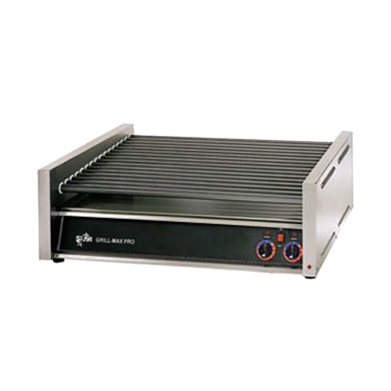 Star 75ST 75 Grill-Max Hot Dog Roller Grill w/ Manual Controls - Slanted Top, 120v, Stainless Steel