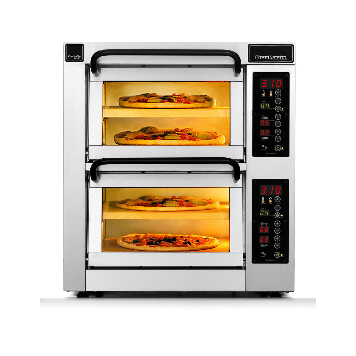 PizzaMaster PM452ED-4 450 Series Countertop Double Multi-Purpose Deck Oven - 208v, Stainless Steel