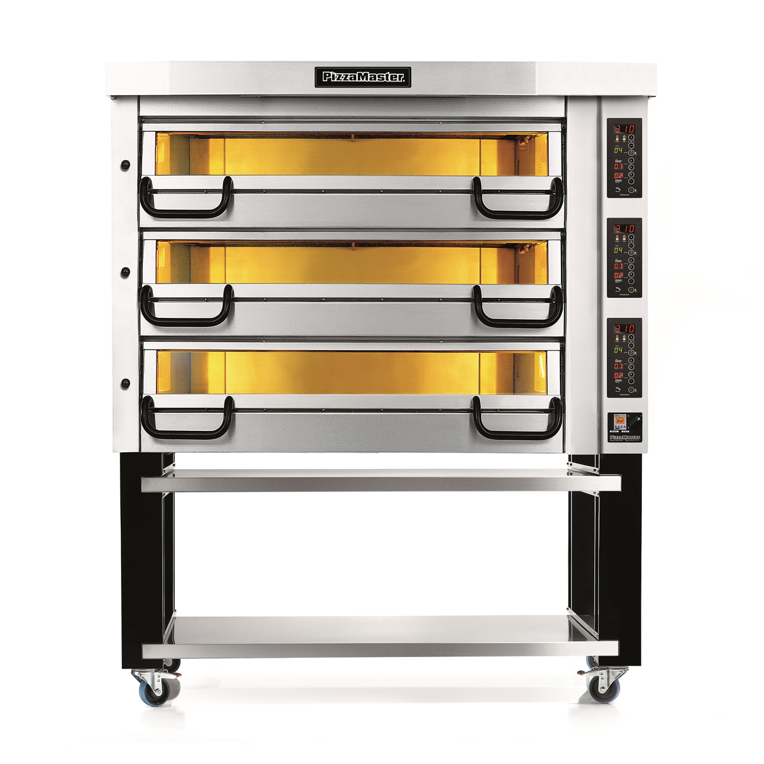 PizzaMaster PM933ED 480/3 900 Series Floor Model Triple Multi-Purpose Deck Oven - 480v, Stainless Steel