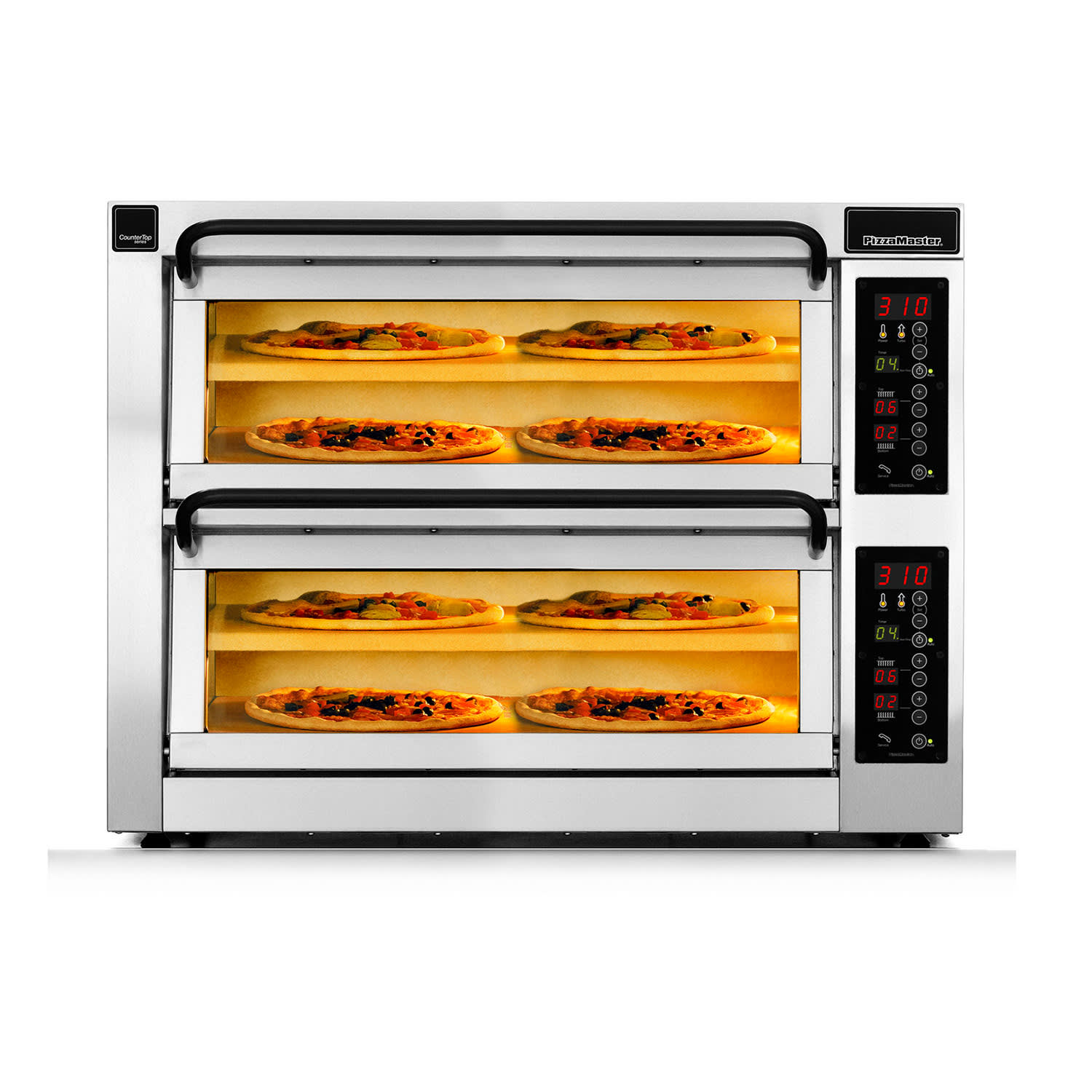 PizzaMaster PM352ED-4DW 350 Series Countertop Double Multi-Purpose Deck Oven - 208v, Stainless Steel