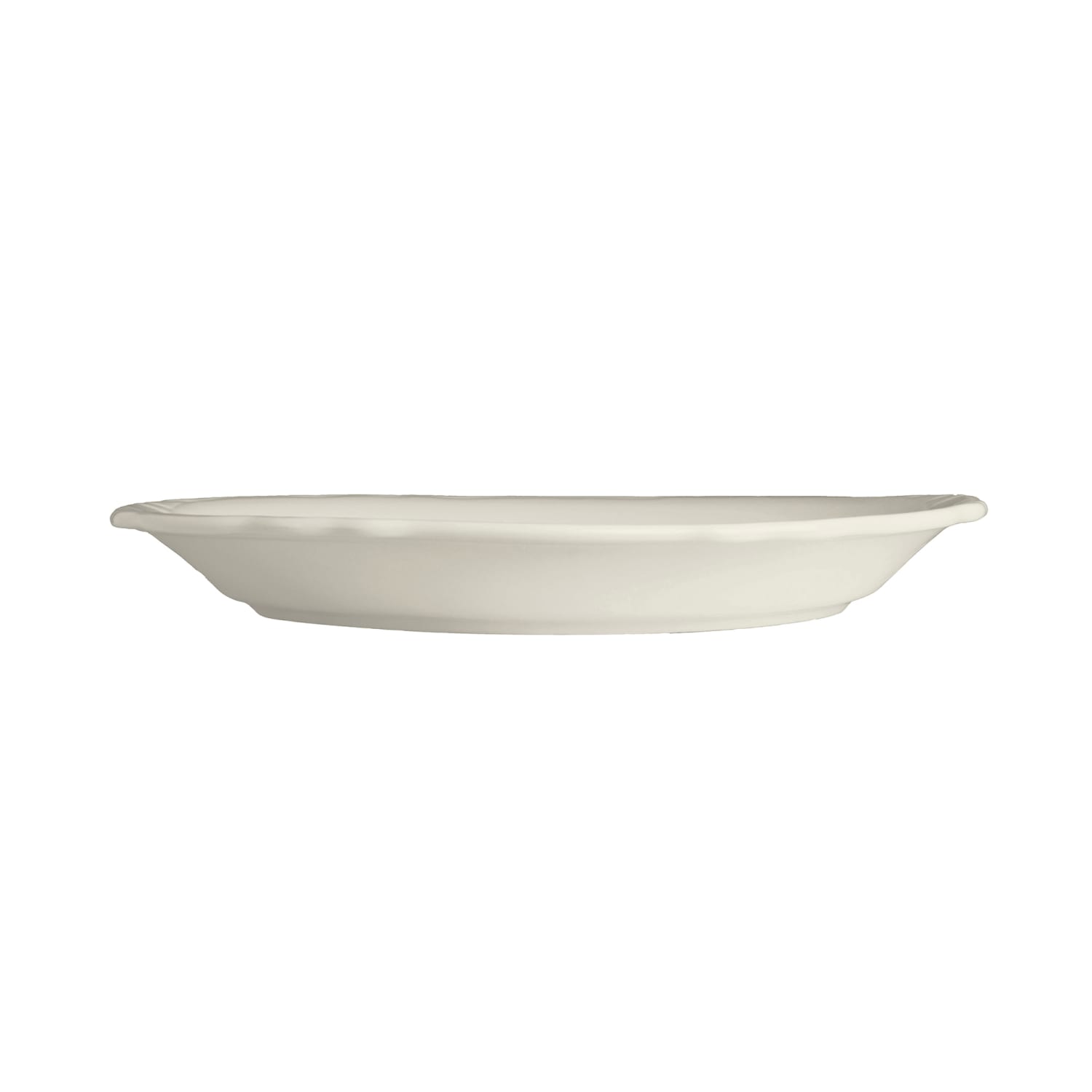 Homer Laughlin HL52700 12 5/8 x 9 3/4 Oval Carolyn Platter - China, Ivory, Scalloped Edge, White