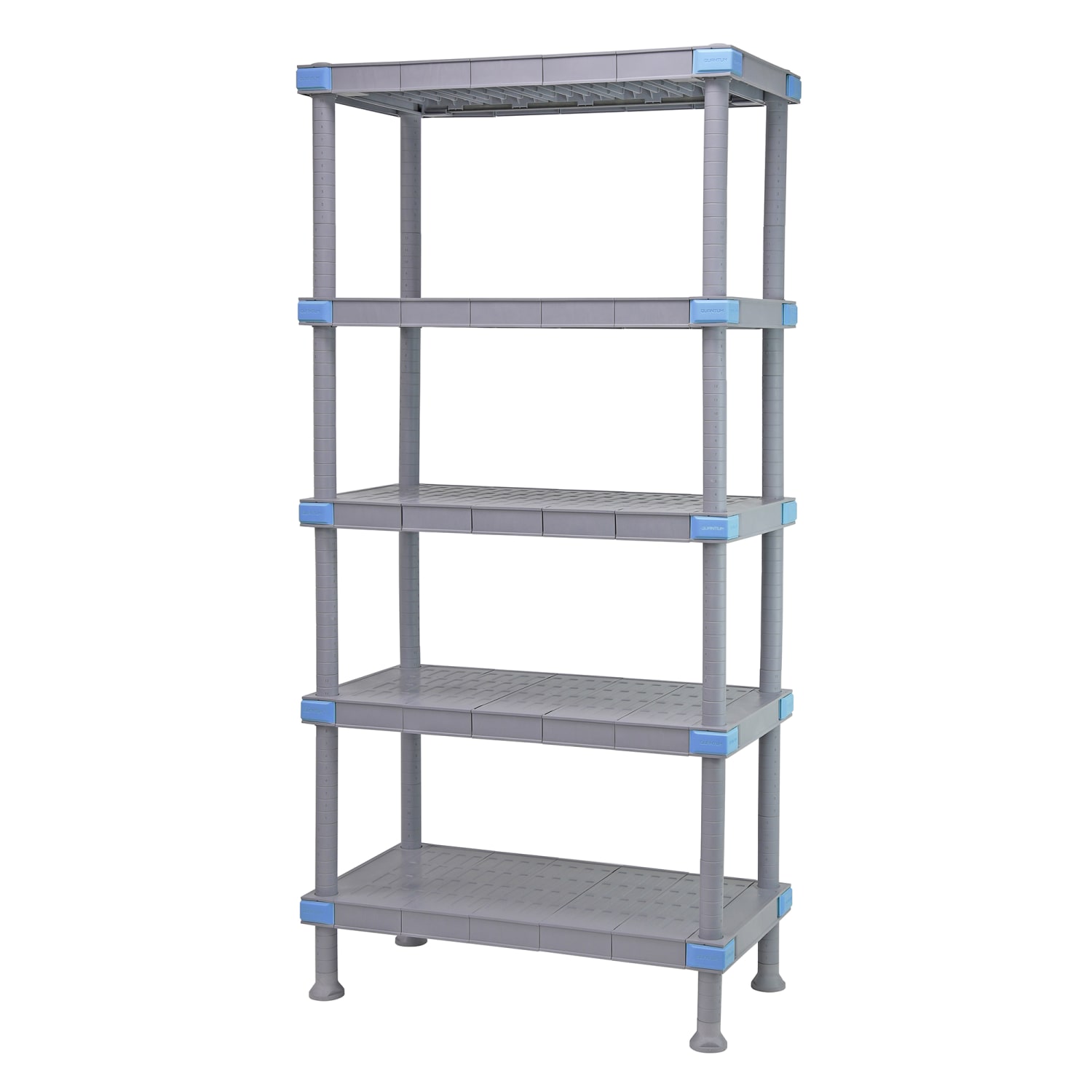 Quantum Food Service QP246062SS-5 60 NSF 5-Tier Heavy-Duty Plastic Shelving Unit - Millenia, 24W, 62H, Gray