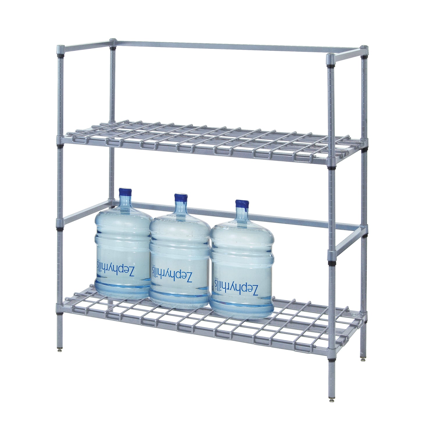 Quantum Food Service 186054DGY 2 Level Keg Rack w/ 6 Keg Capacity, 60 x 18 x 54, Silver
