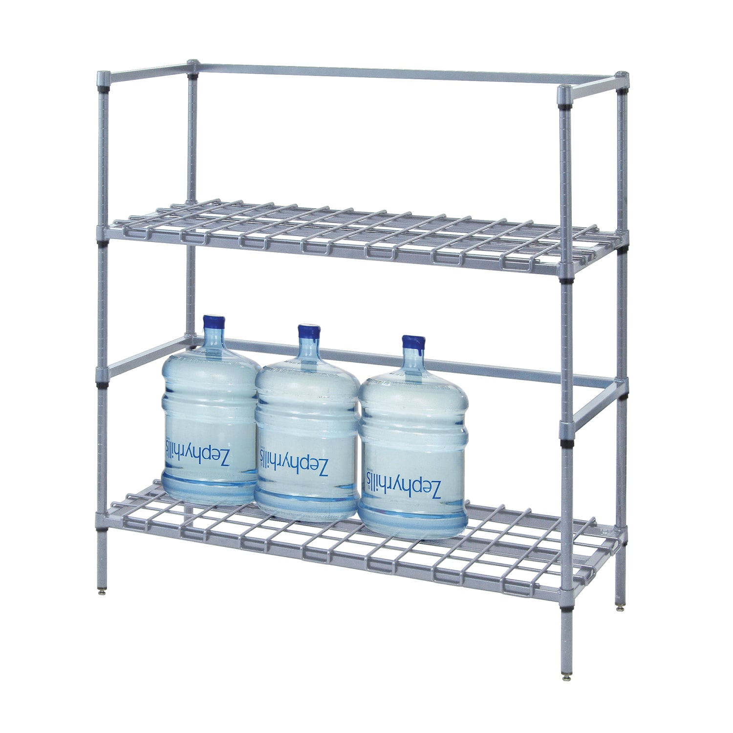 Quantum Food Service 243654DGY 2 Level Keg Rack w/ 4 Keg Capacity, 36 x 24 x 54, Silver